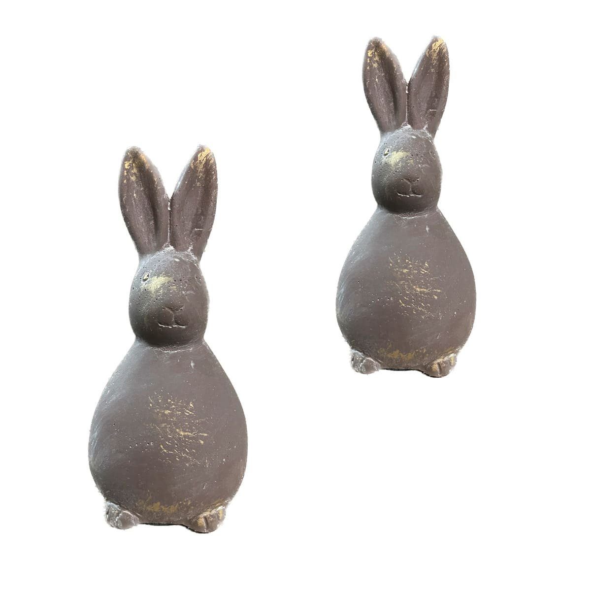 matches21 HOME & HOBBY Dekofigur Osterdeko Hasen Figur aus Zement Osterhase 13 cm (1 St)