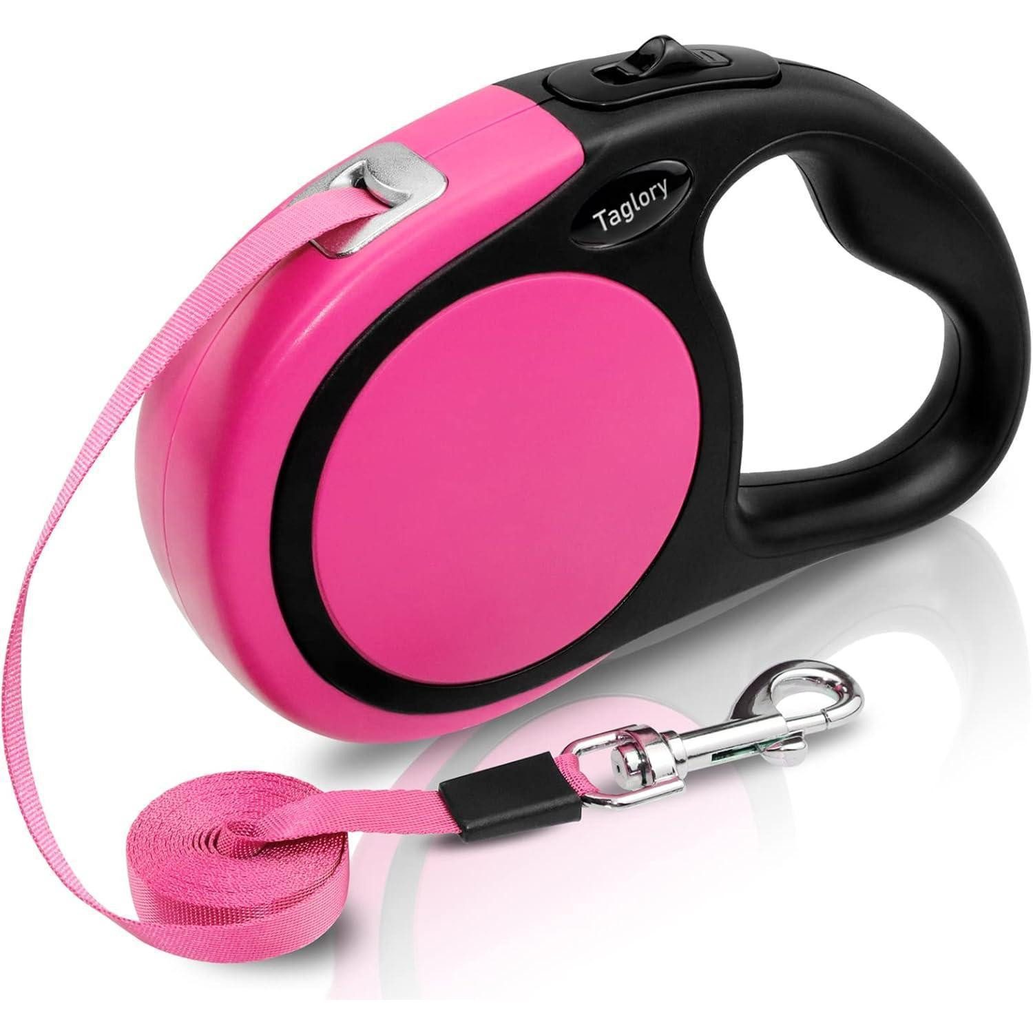 LuxusKollektion Rollleine Hundeleine Rollleine Ausziehbar 5m Rosa Antirutsch Bremse Mittel Rosa, Kunststoff (1-tlg)