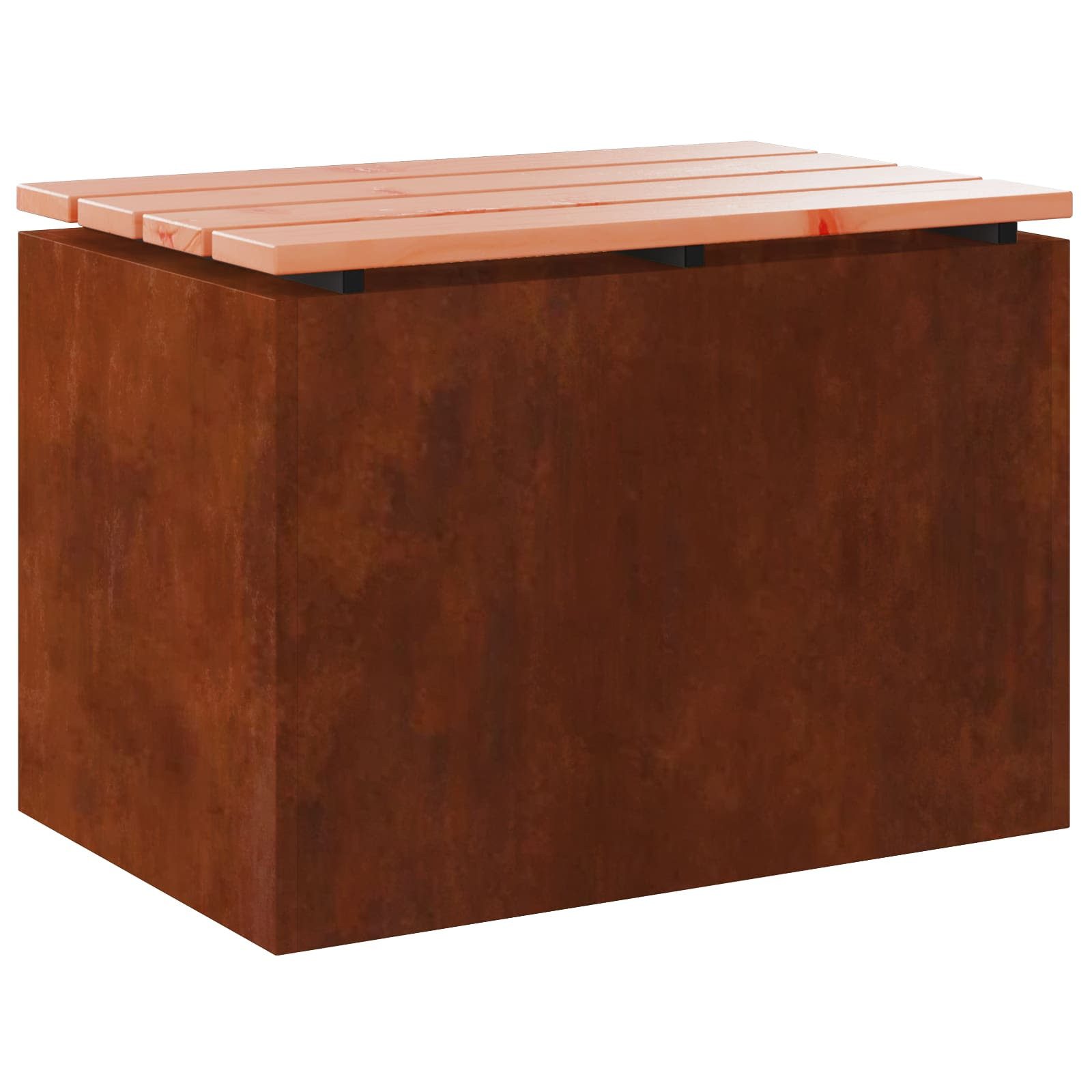 vidaXL Gartenbank Gartenbank 1 -Seater 60 x 40 x 43 cm Rostig Rechtwinklig (1-St)