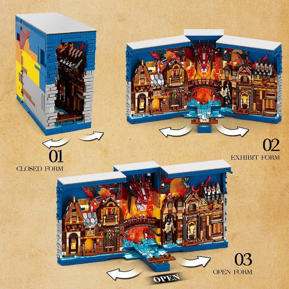 Reobrix Reobrix 66035 Das Auenland Buch 3.398 Teile Konstruktions-Spielset, (3398 St)