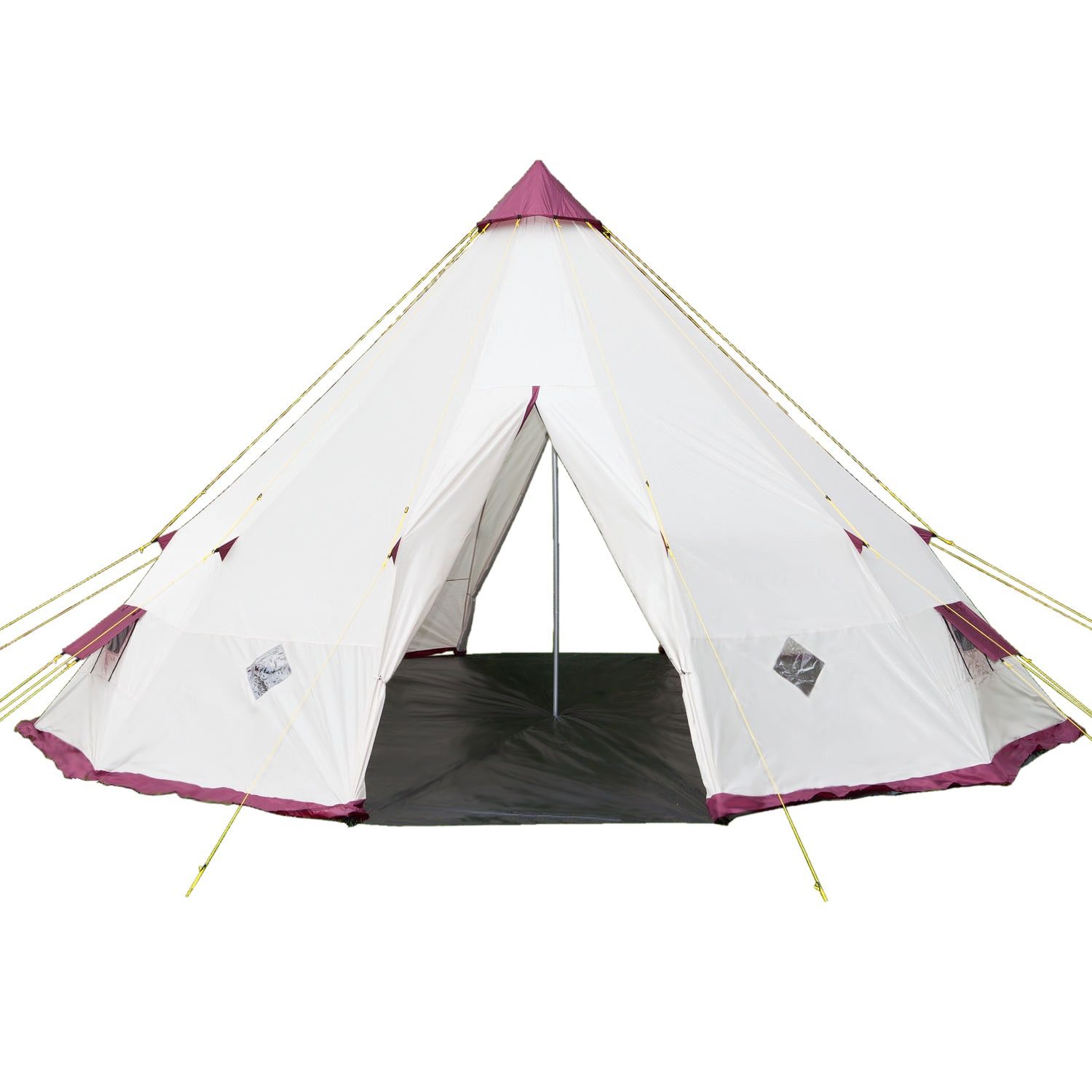 Skandika Tipi-Zelt Kota 550, Festivalzelt, Familienzelt mit losem Boden, Outdoor, Personen: 5, 3m Stehhöhe, Insektenschutz, 15 Minuten Aufbauzeit, wasserdicht 3000mm