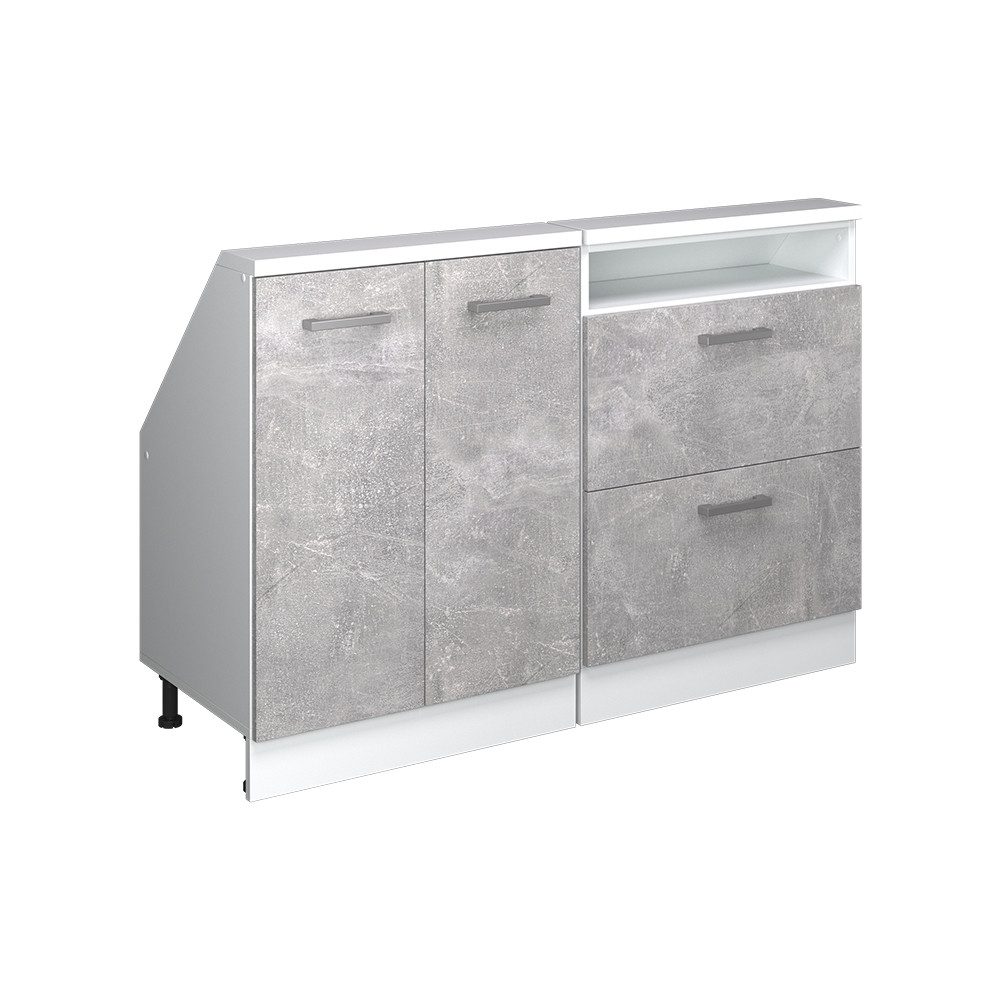 Vicco Unterschrank R-Line, Beton/Weiß, 120 cm günstig online kaufen