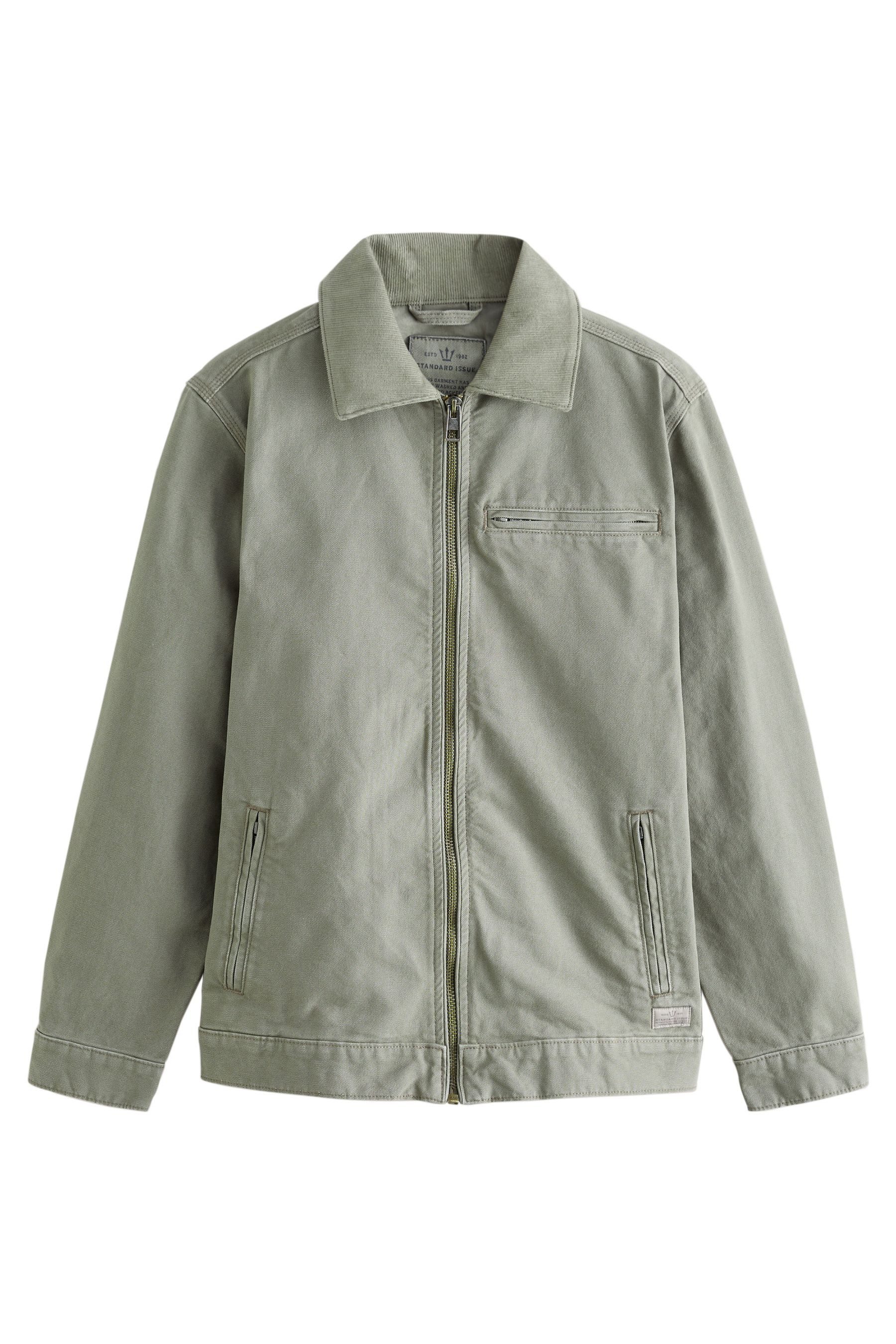 Next Canvasjacke Arbeitsjacke mit Cordkragen 100 % Baumwolle (1-St) günstig online kaufen