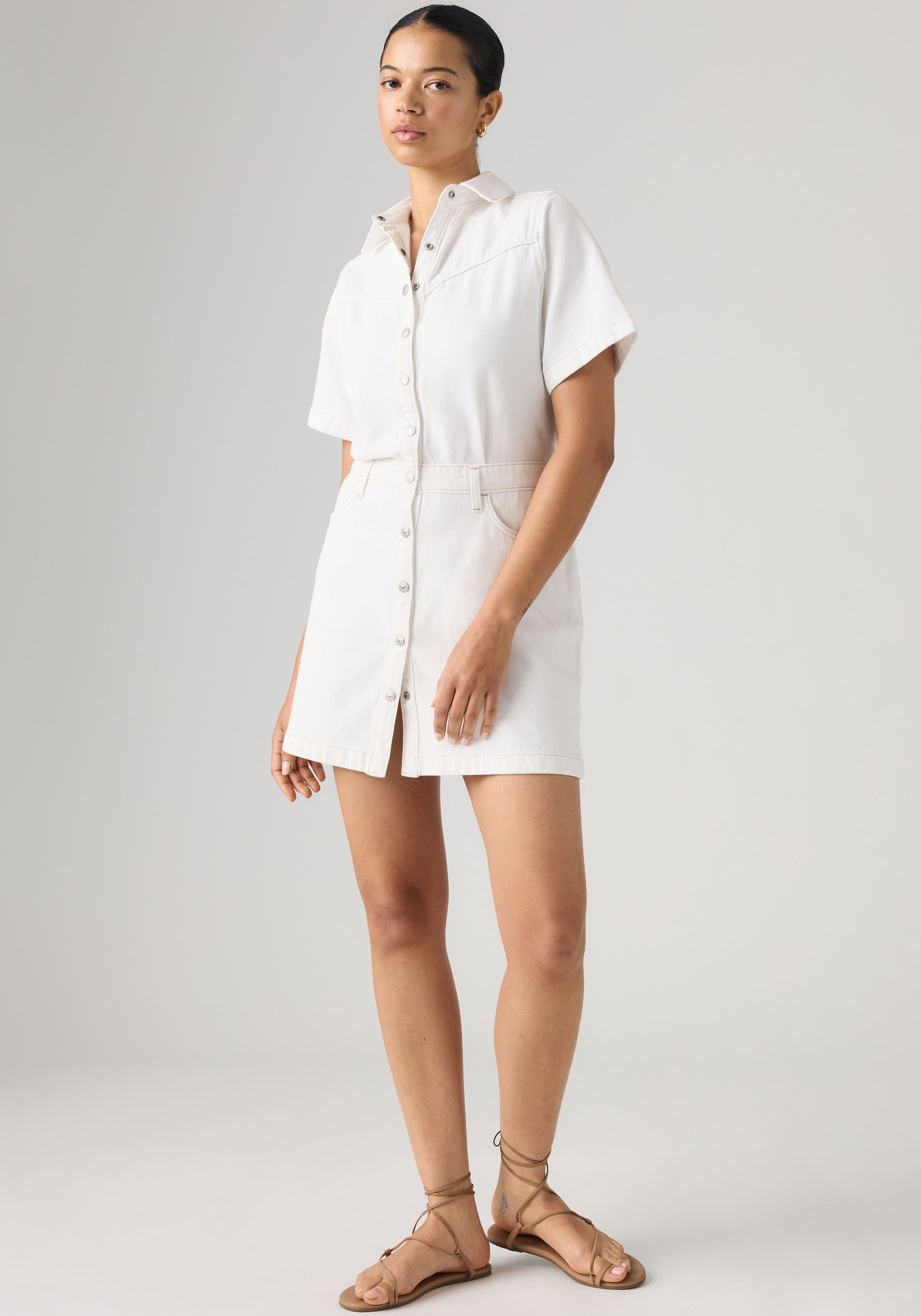 Levi's® Jeanskleid WESTERN DRESS Durchgehender Druckknopfverschluss