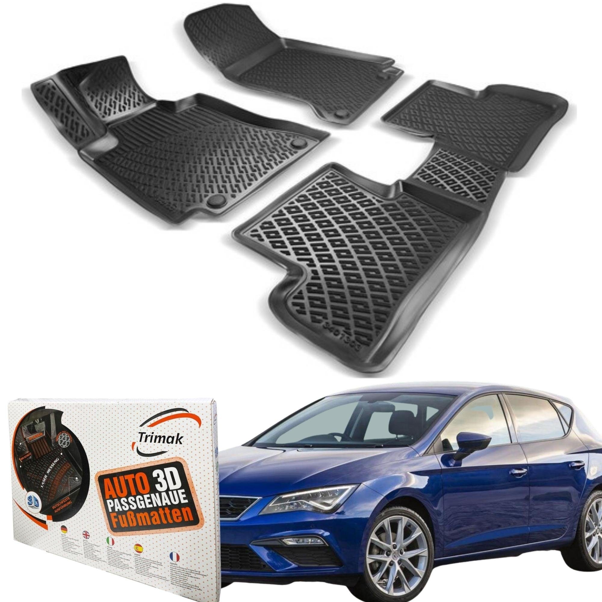 Trimak Auto-Fußmatte, TRIMAK SEAT LEON III (2013-2020) Autofußmatten Gummimatten