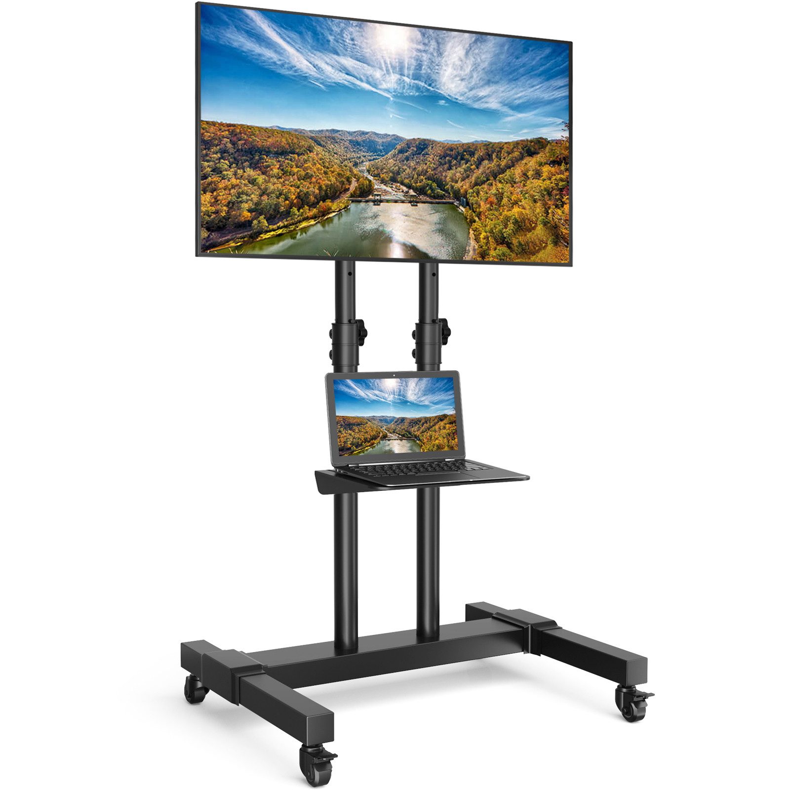 Rfiver TV-Ständer Rollbar Fernsehständer für 32-80 Zoll Hoehenverstellbar, Max 50 KG, (bis 80 Zoll, 1-tlg., Vesa 600x400 mm)
