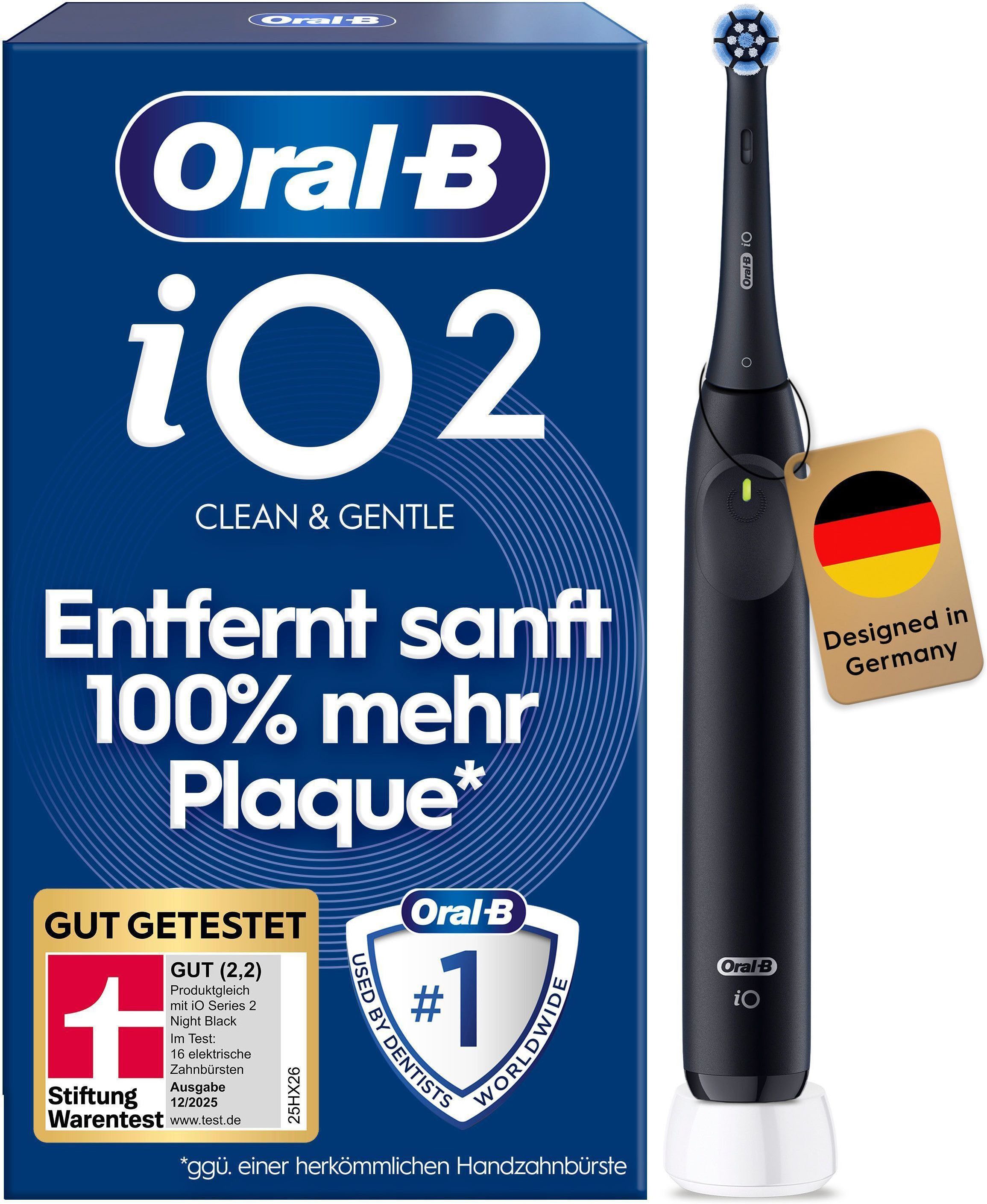 Oral-B Elektrische Zahnbürste Oral-B iO Series 2, Aufsteckbürsten: 1 St., für die sanfte Reinigung