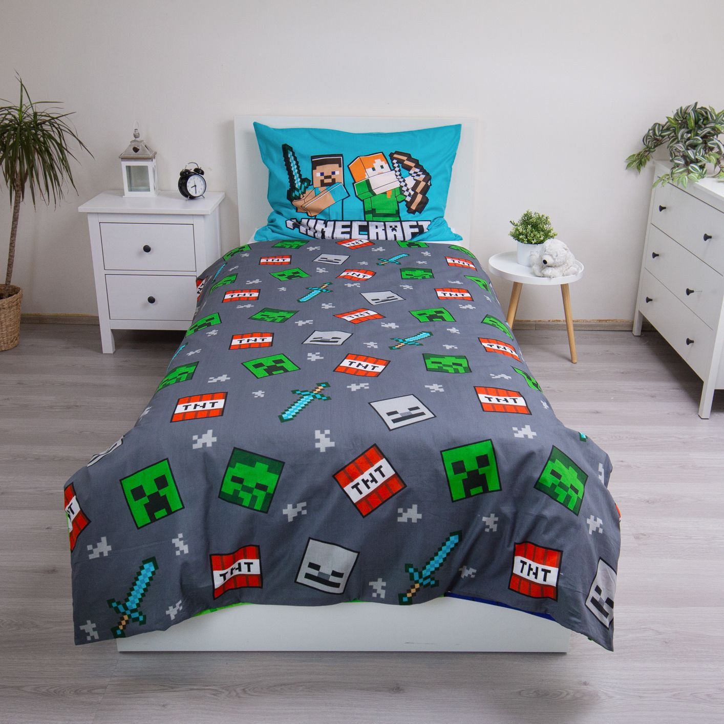 Minecraft Bettwäsche Minecraft We got this Creeper Wende Bettwäsche Kissen 135/140x200cm, Baumwolle, 2 teilig, Wendemotiv mit Reißverschluss
