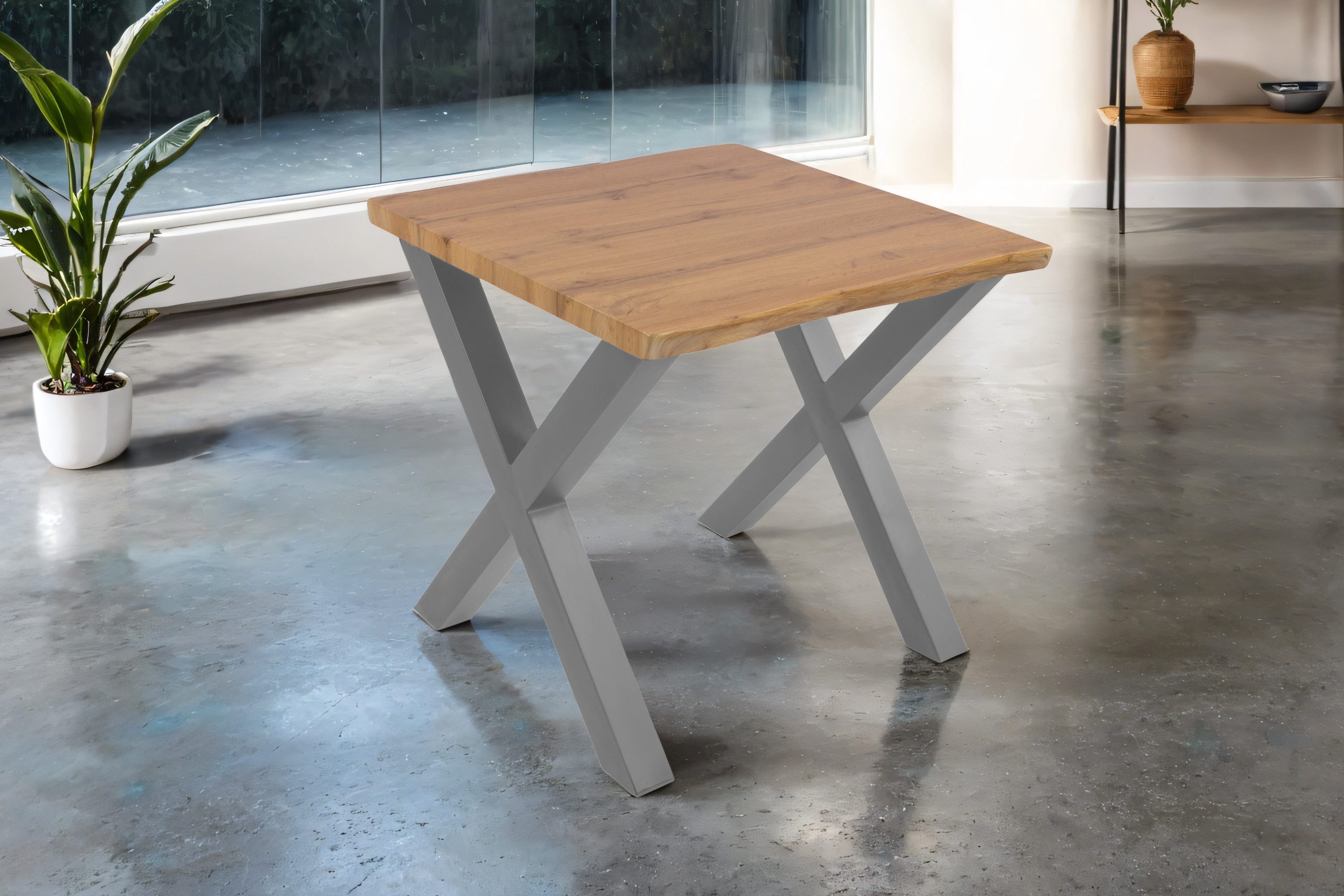 SAM® Esstisch Thori, verschiedene Holz-Optiken, X-Metallgestell, günstig online kaufen