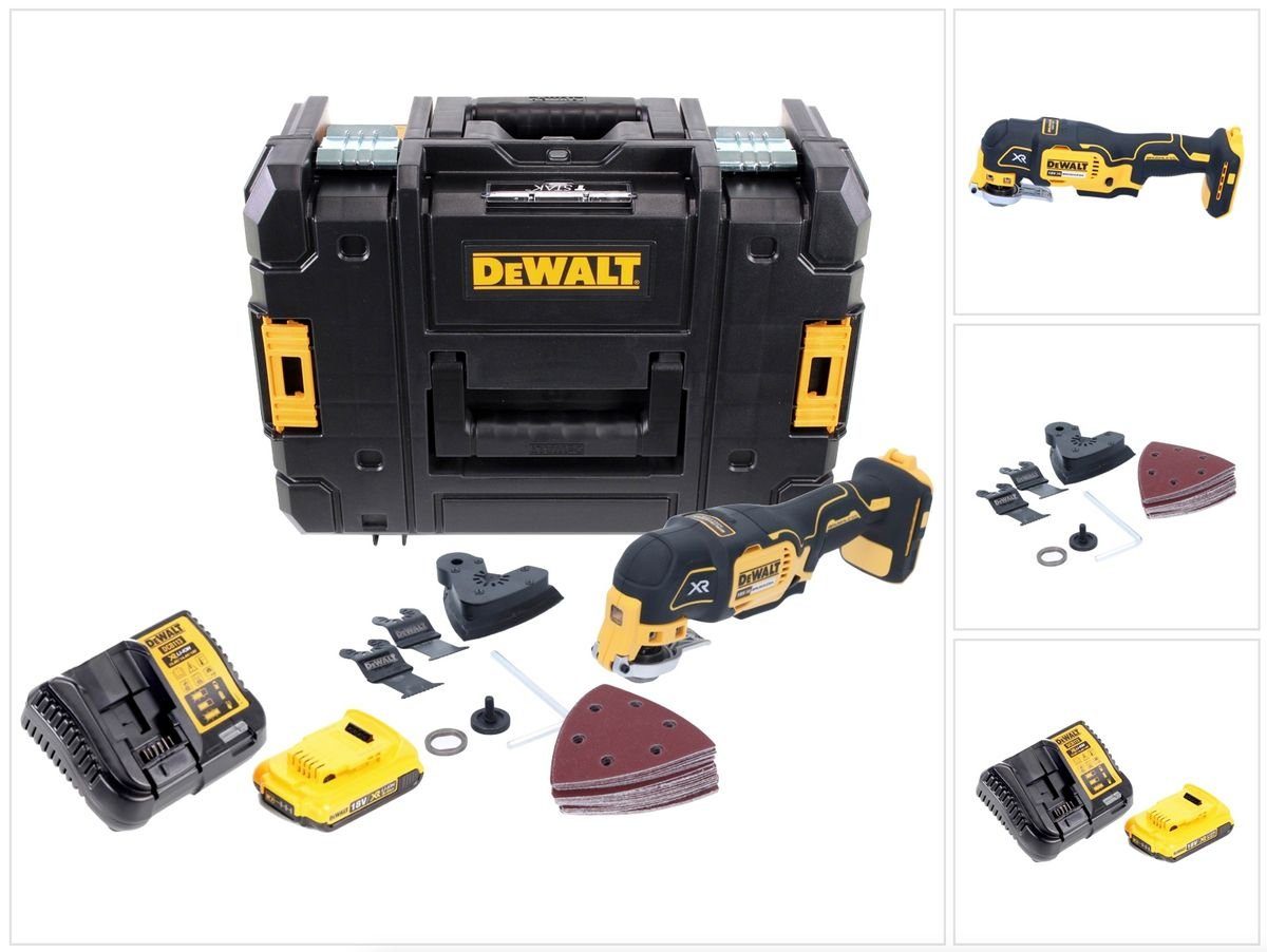 DeWalt Akku-Multifunktionswerkzeug DCS 355 D1 Akku Oszillierer Multitool 18 V Brushless + 1x Akku 2,0 Ah
