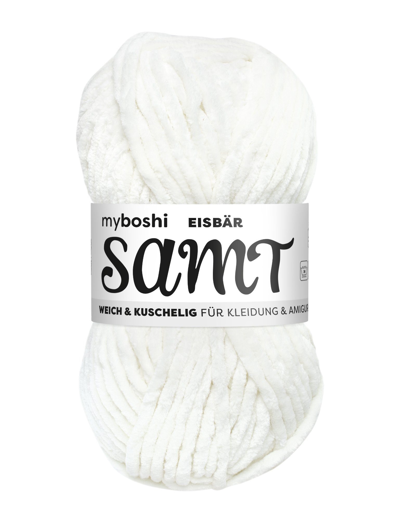 myboshi Samt Wolle, Chenille Garn Häkelwolle, 100 m (1-St., Samt Wolle Original Chenille Garn), Uni