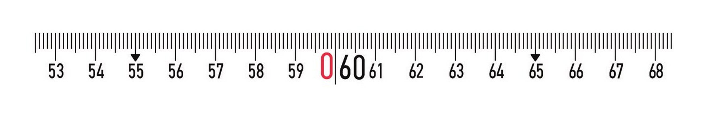 BMI Rollbandmaß, Rahmenbandmaß Stahl weiß 50 m x 13 mm Maßanfang A Flextop Ergoline