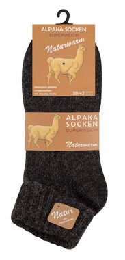 Cotton Prime® Socken Alpaka Socken mit Umschlag (2-Paar) ökologisch gefärbt und vorgewaschen