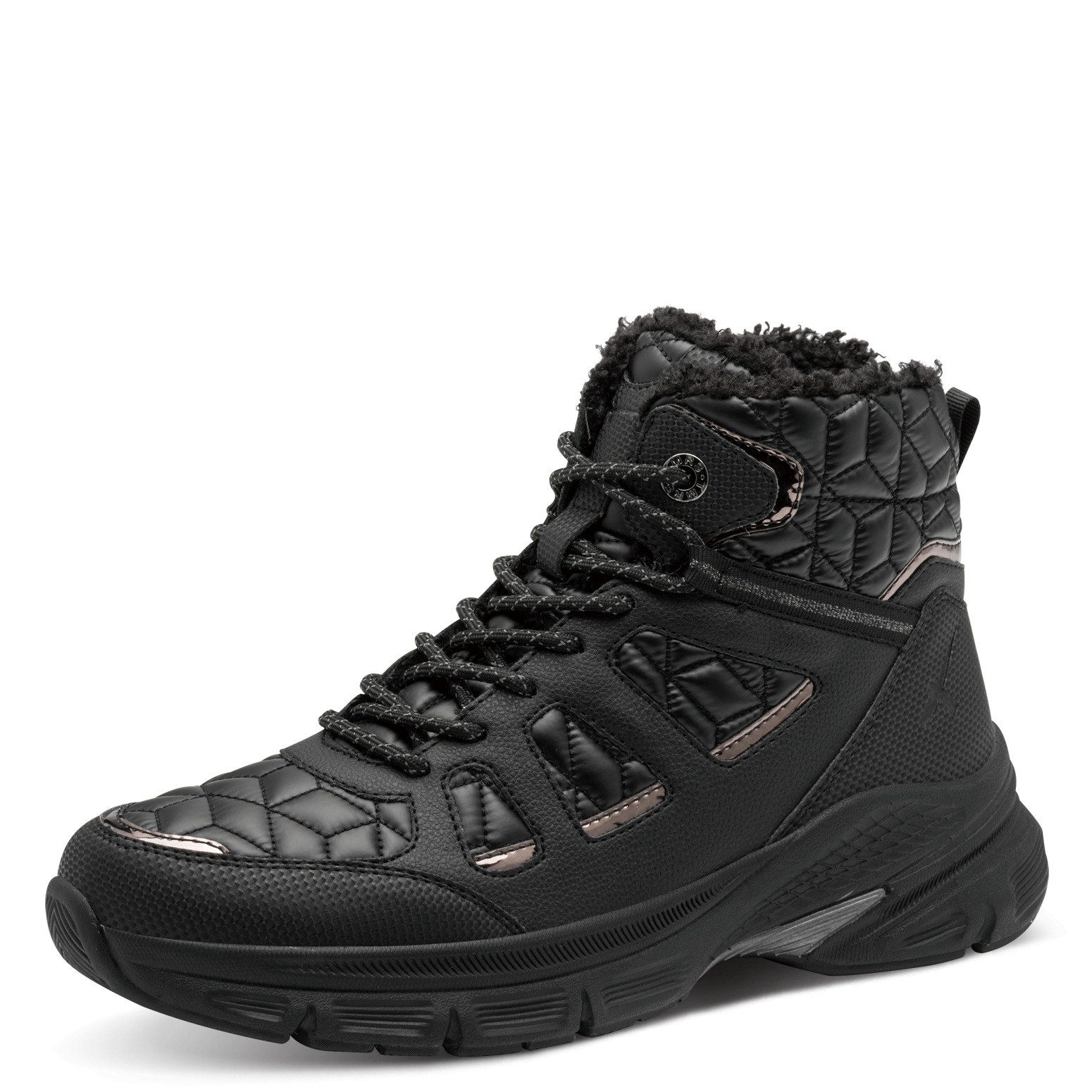 Tamaris Winterboots, Keilabsatz, Schnürboots mit abgesteppten Wattierungen