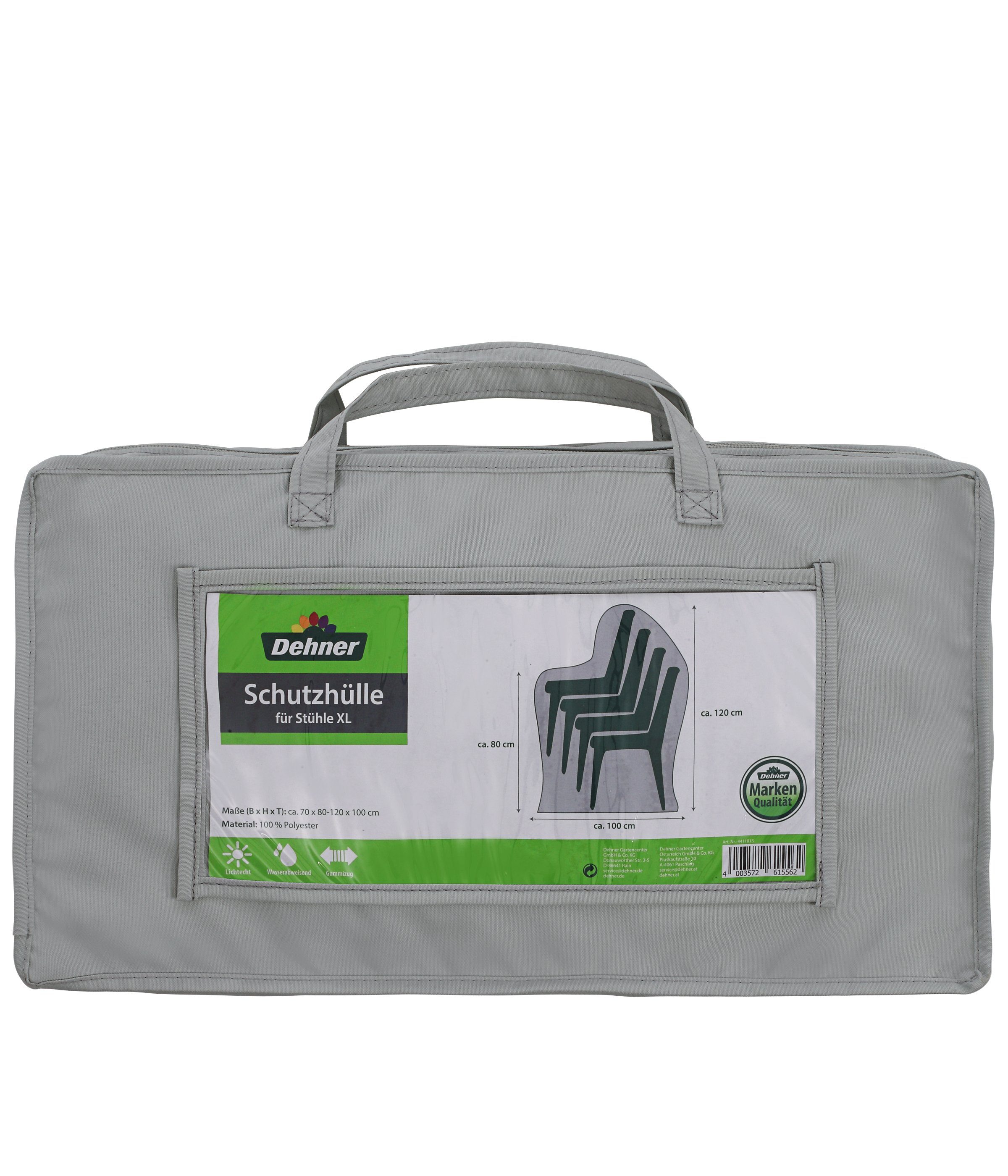 Dehner Gartenmöbel-Schutzhülle für Gartenstuhl, ca. 120 x 100 x 70 cm, Polyester, Simple Abdeckhaube aus wasserabweisendem Material für Ihre Stühle