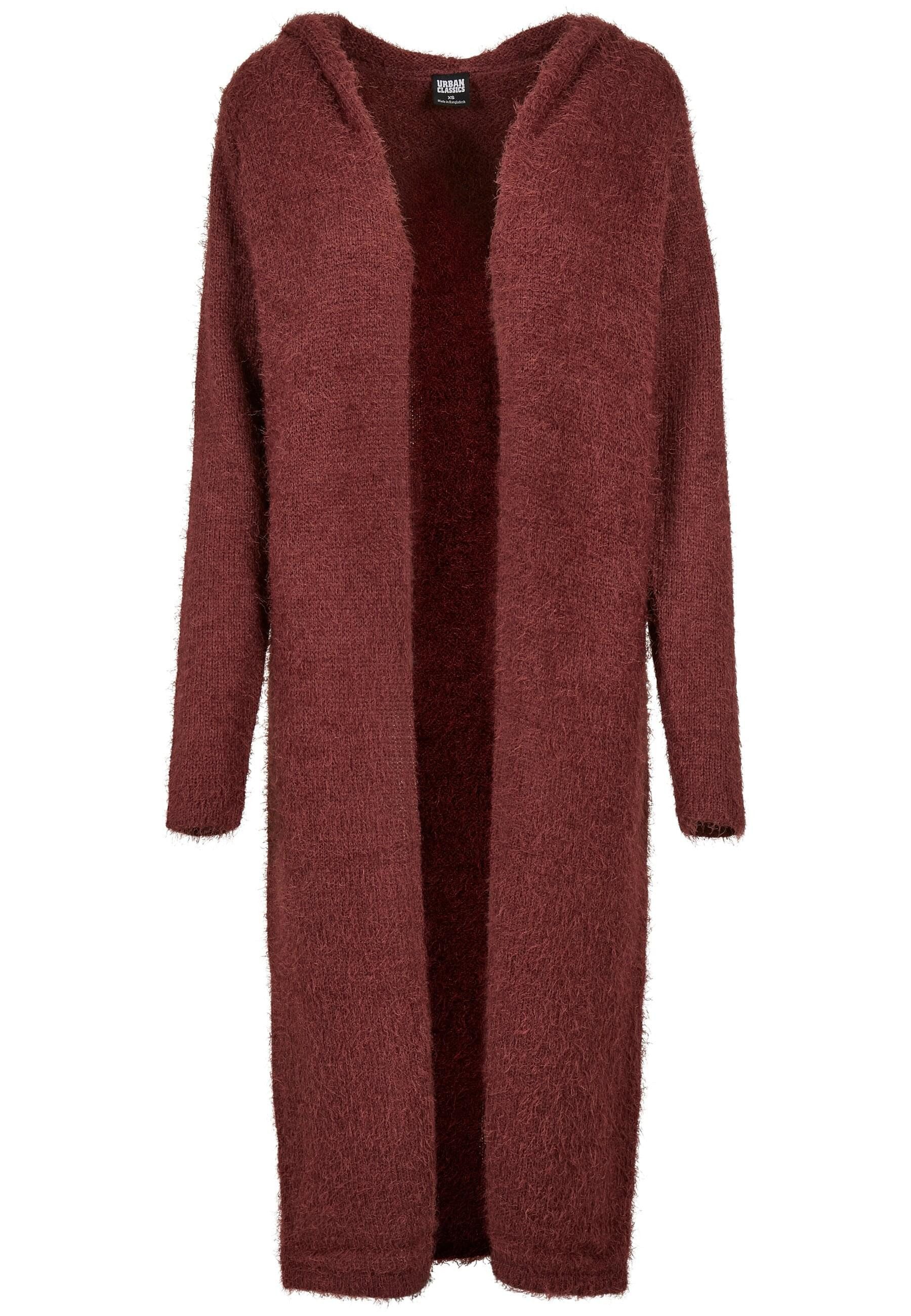 Strickjacke Urban Classics Damen Ladies Hooded Feather Cardigan