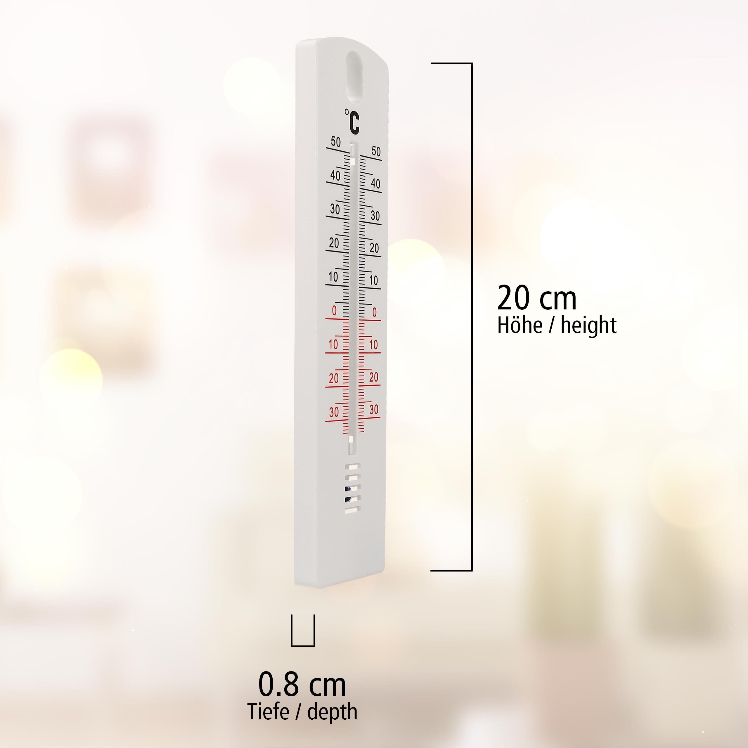 3x Thermometer Außen Innen Balkon Garten Zimmer Außenthermometer Analog weiß 