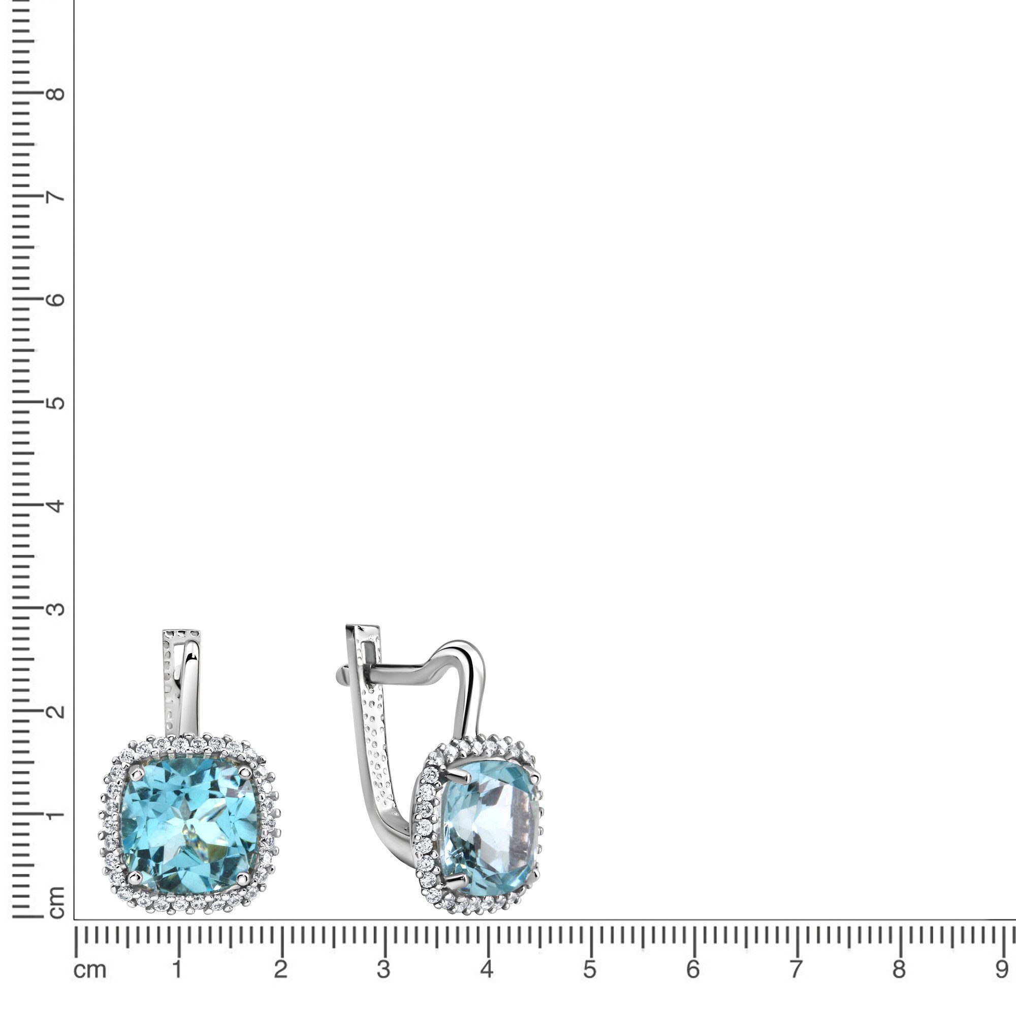 Fascination by Ellen K. Paar Ohrhänger Weißgold 375 mit echtem Blautopas (b günstig online kaufen