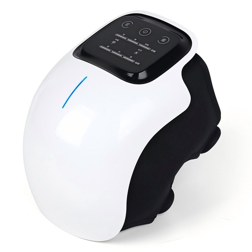 POPOLIC Kniebandage Knie-Massagegerät, kabelloses Kniemassagegerät, LED-Display, Infrarot-Wärme- und Vibrationsmassage, wiederaufladbar