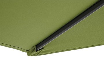 Bizzotto Sonnenschirm KALIFE, Grün, Ø 270 cm, Aluminium, Kippfunktion, Polyesterschirm, ohne Schirmständer