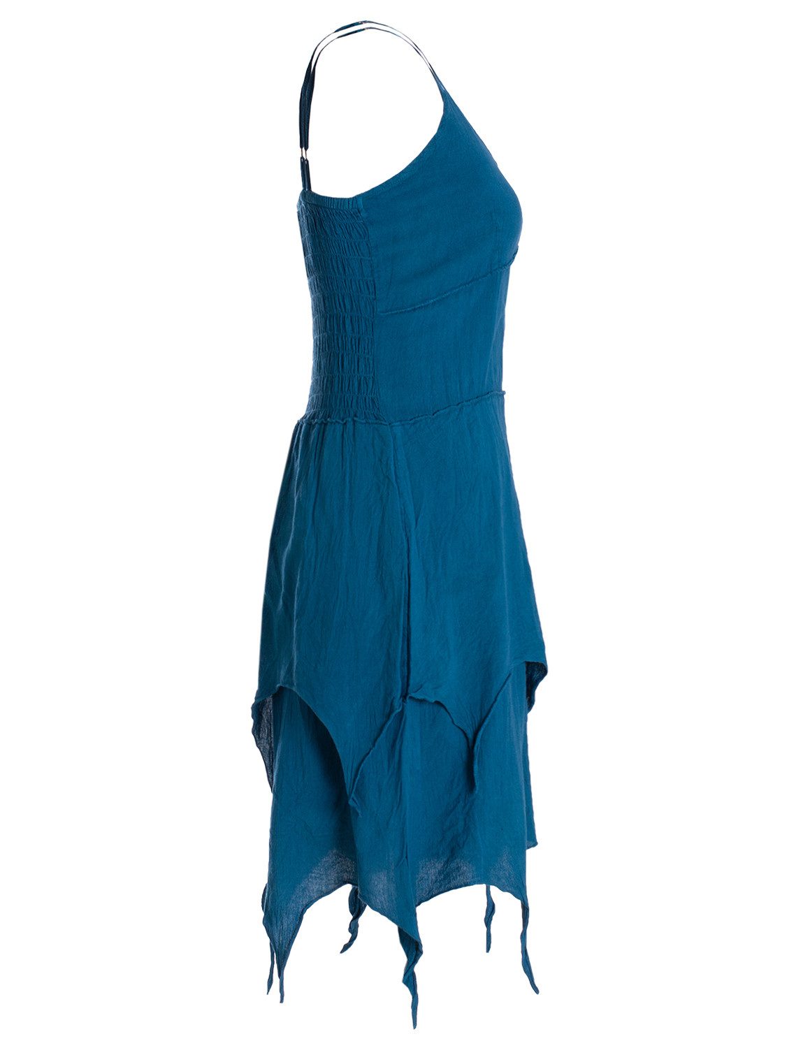 Vishes Zipfelkleid Sommerkleid Lagenlook Baumwolle Spaghettiträger Alternative Mode, Boho, Hippie, Ethno, Festival
