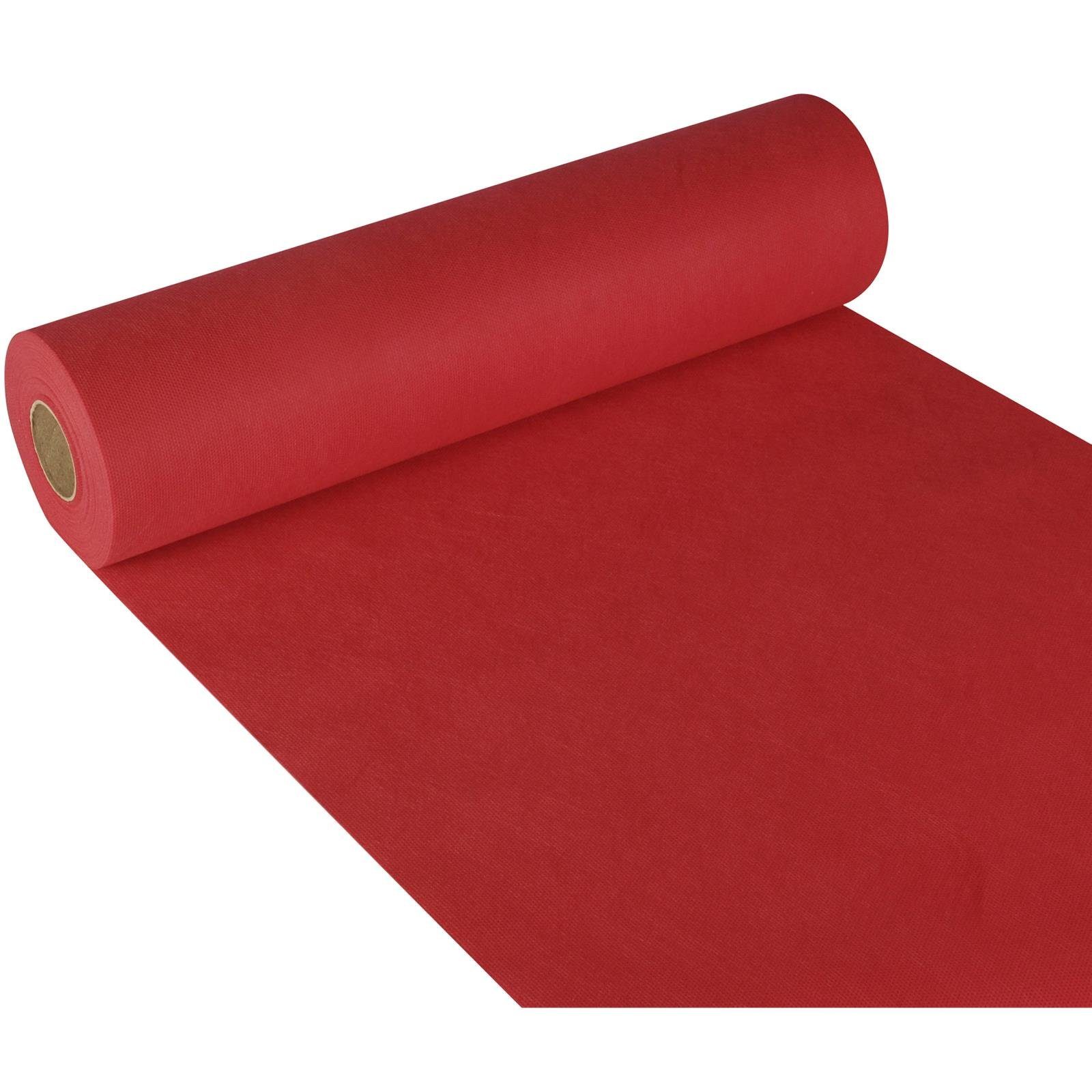 PAPSTAR Tischläufer Tischläufer Vlies Soft Selection 24 m x 40 cm rot