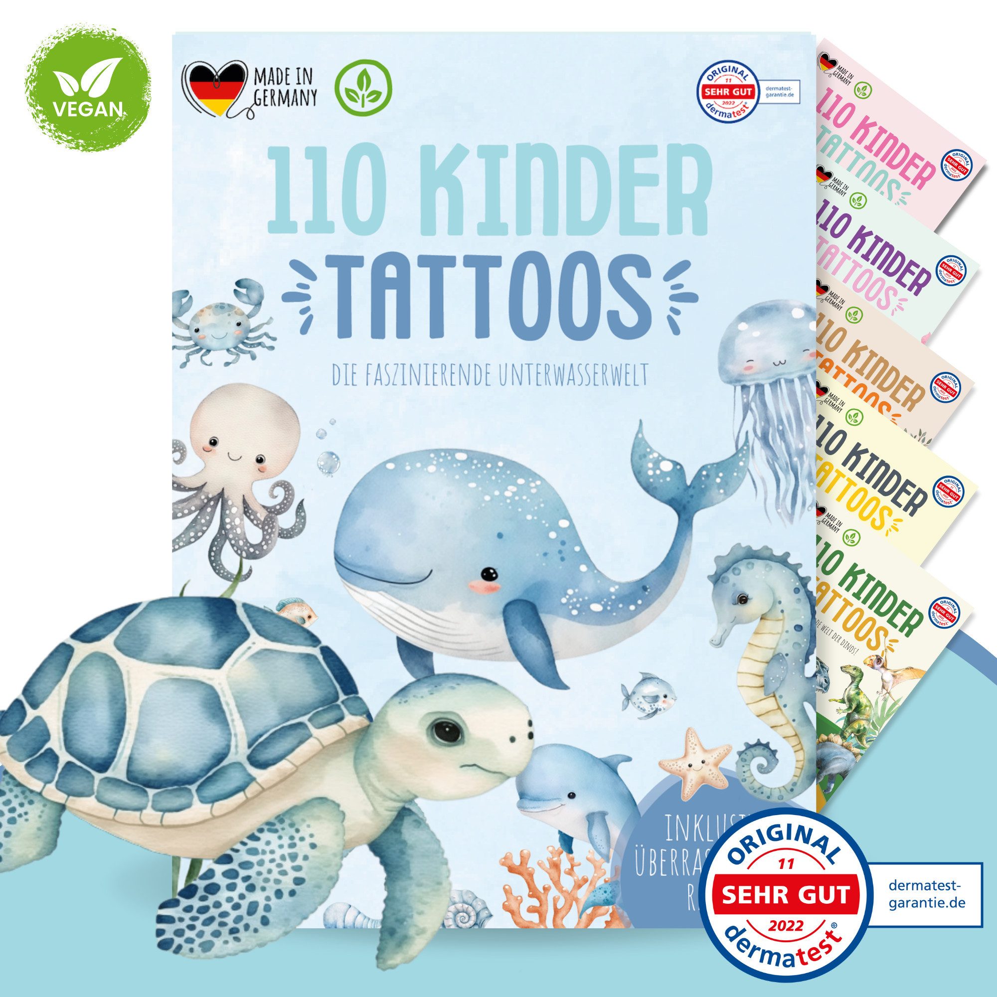MeinBaby123® Kindertattoo 110 hautfreundliche Hauttattoos für Kinder, Geschenk Kinder, Mitgebsel Kindergeburtstag