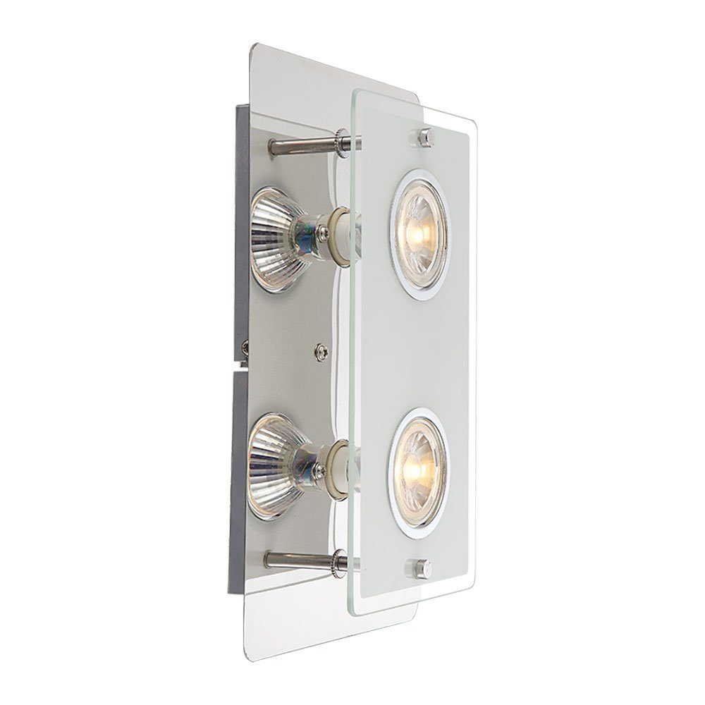 GLOBO LIGHTING LED Deckenleuchte, Leuchtmittel inklusive, Warmweiß, Wandleuchte Wandlampe Flurleuchte Wohnzimmerlampe 2 Flammig