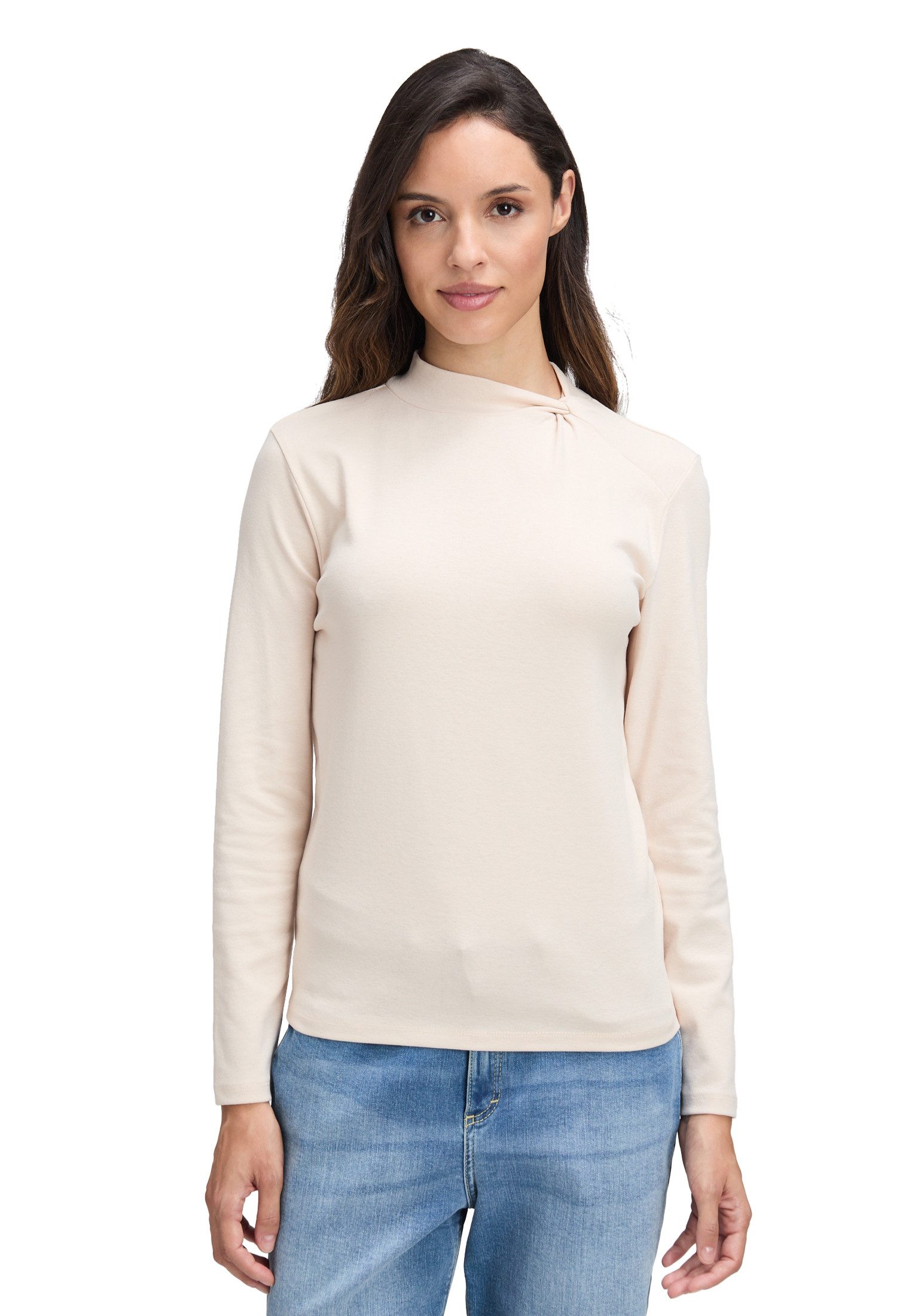 Cartoon Kurzarmshirt Damen Langarm-Shirt mit Kragen günstig online kaufen