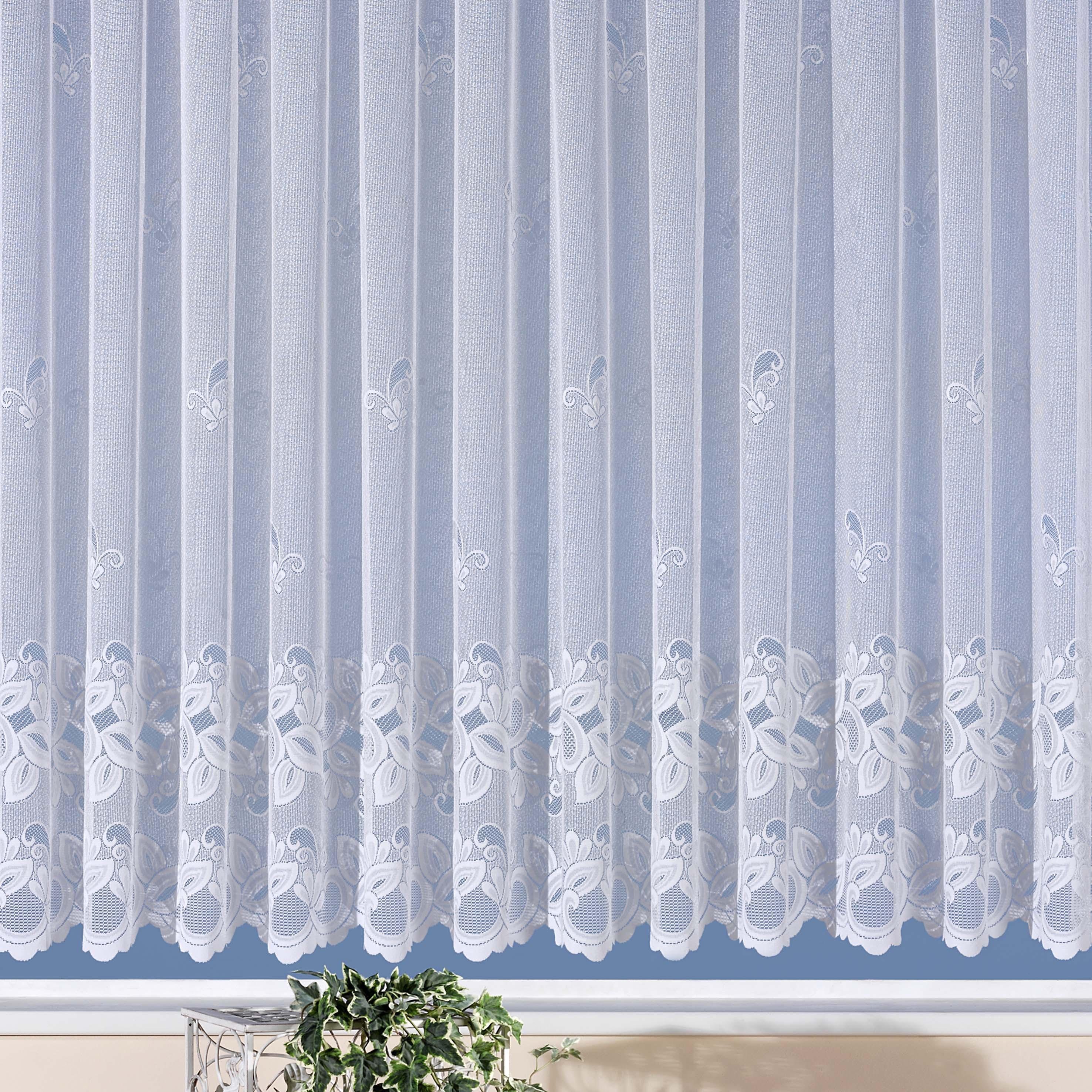 Weckbrodt Gardine Basel (1 St), Kräuselband, halbtransparent, Jacquard, Jacquard, strukturiert, halbtransparent, Allover,Motiv, Bordüre, Store