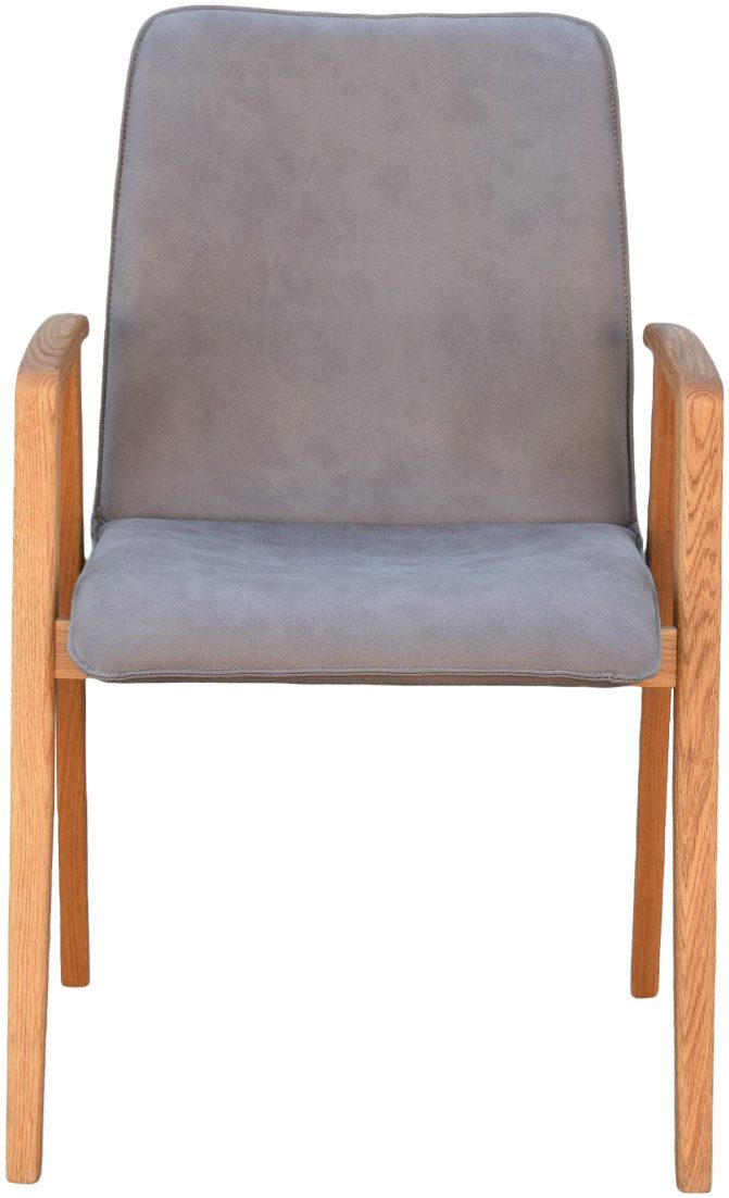 OTTO home Armlehnstuhl Loreen Esszimmerstuhl, Polsterstuhl, Designstuhl (Set, 2 St), mit Massivgestell, hochwertig gearbeitet, Armlehnen, stilvoll, bequem