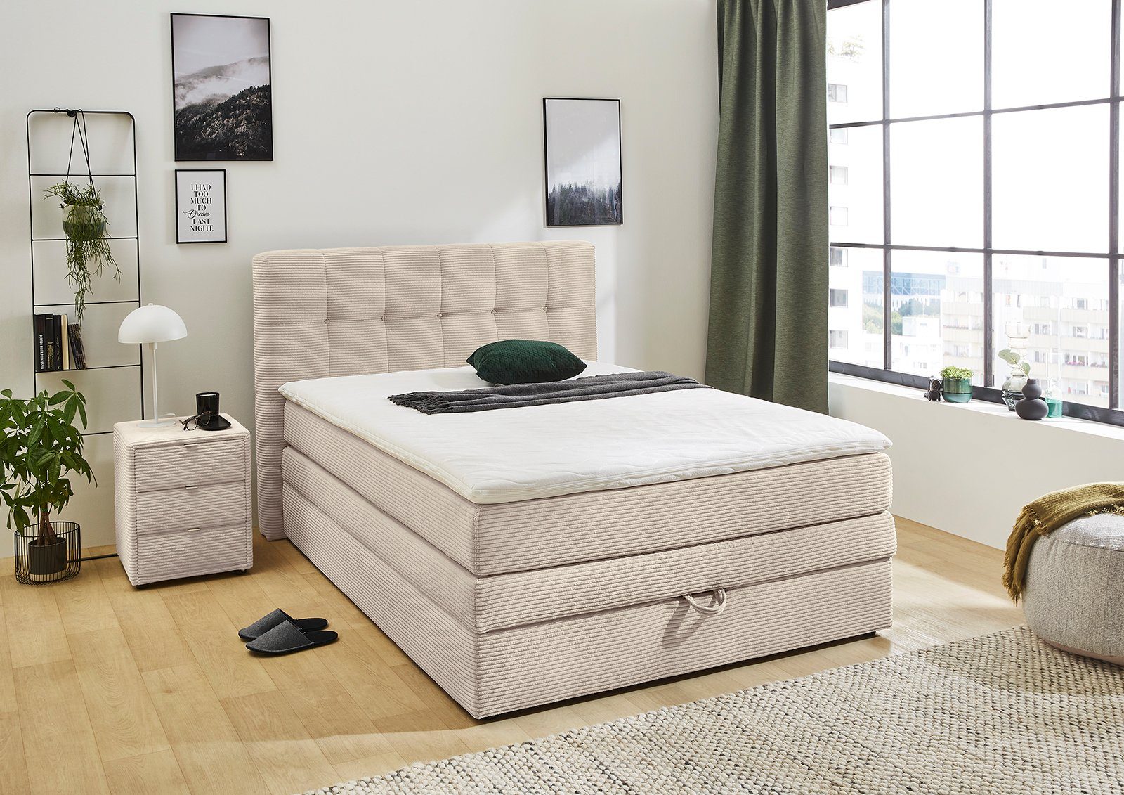 Jockenhöfer Gruppe Boxspringbett "Amy" mit Bettkasten und Kaltschaum-Topper günstig online kaufen