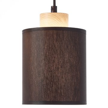 Brilliant Pendelleuchte 4-flammig, Holz, schwarz+braun, B800mm, Höhenverstellbar