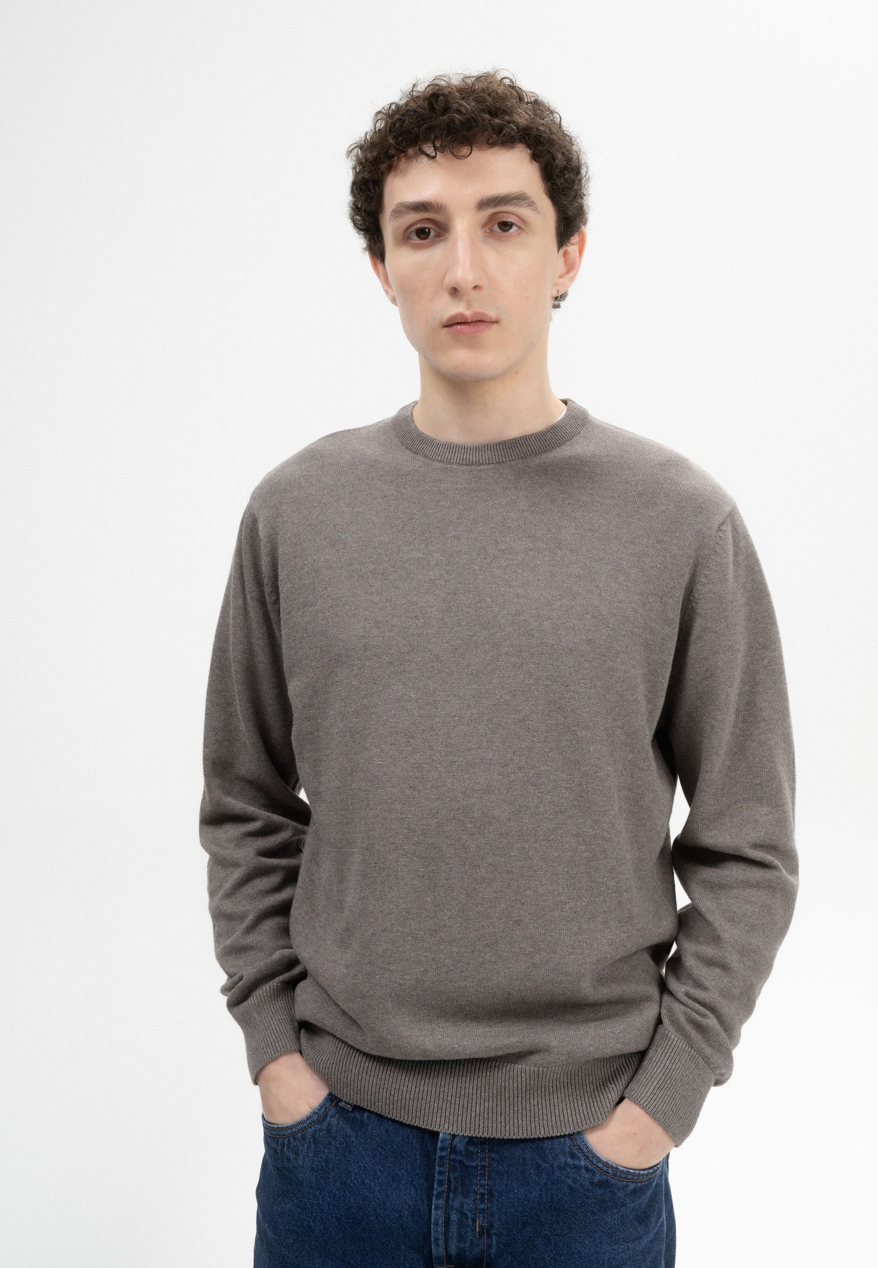 MELA Strickpullover Feinstrick Pullover Style HIMAL Rippbündchen