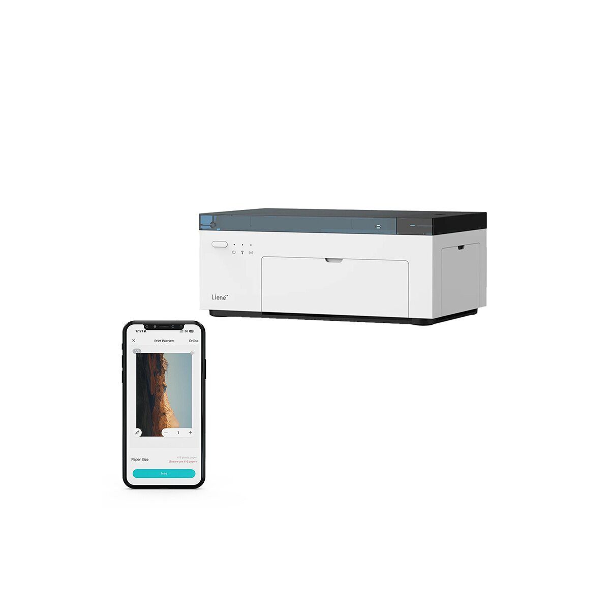 Liene Liene Amber M100 Fotodrucker 4x6 Bluetooth tragbar Fotodrucker