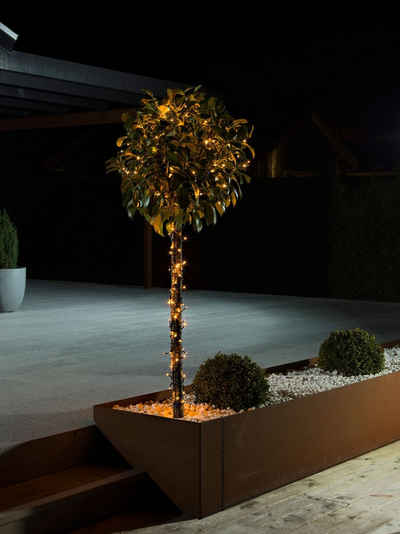 KONSTSMIDE LED-Lichterkette »Weihnachtsdeko aussen«, 120-flammig, LED Lichterkette, mit Glimmereffekt, 120 bernsteinfarbene Dioden