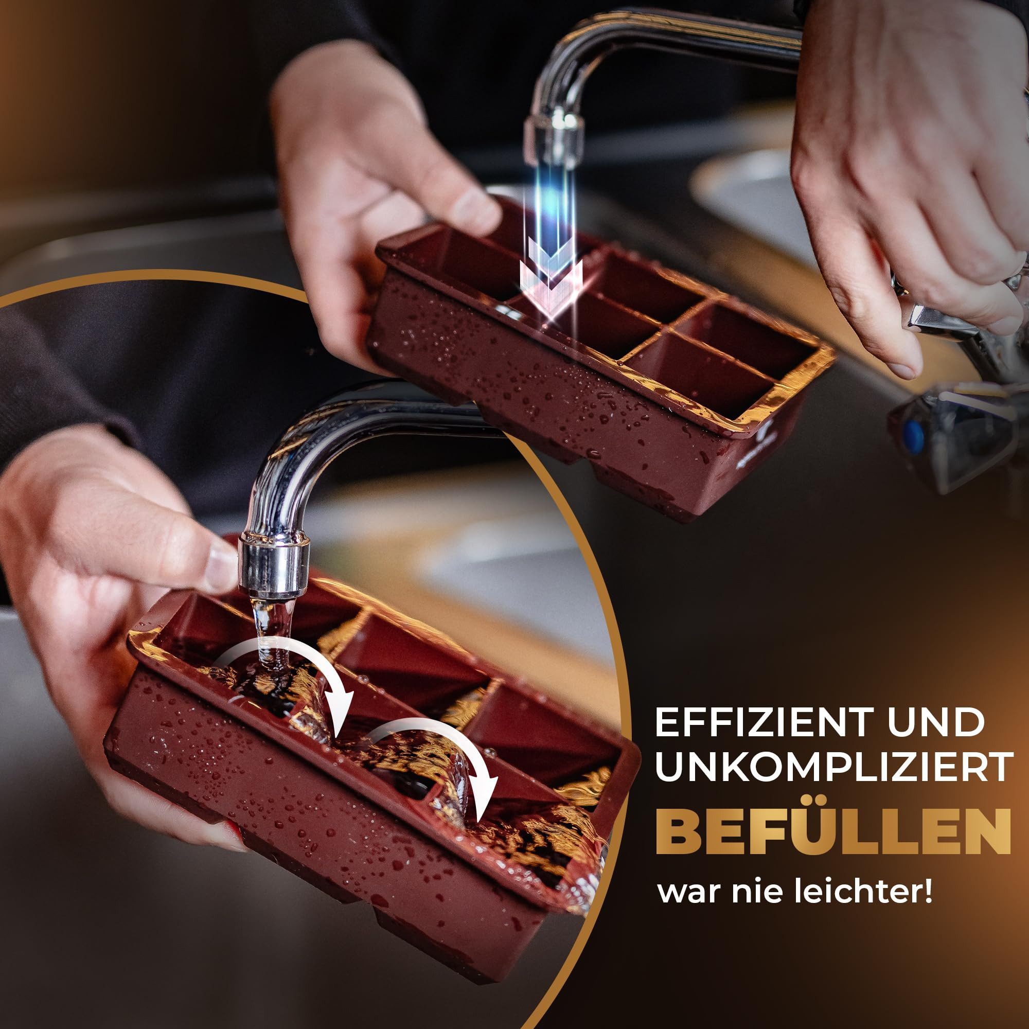 Eiswürfelform Eiswürfelform 2er Pack 12x Eiswürfel Platin-Silikon Eis Kugel Form, (2er Pack)