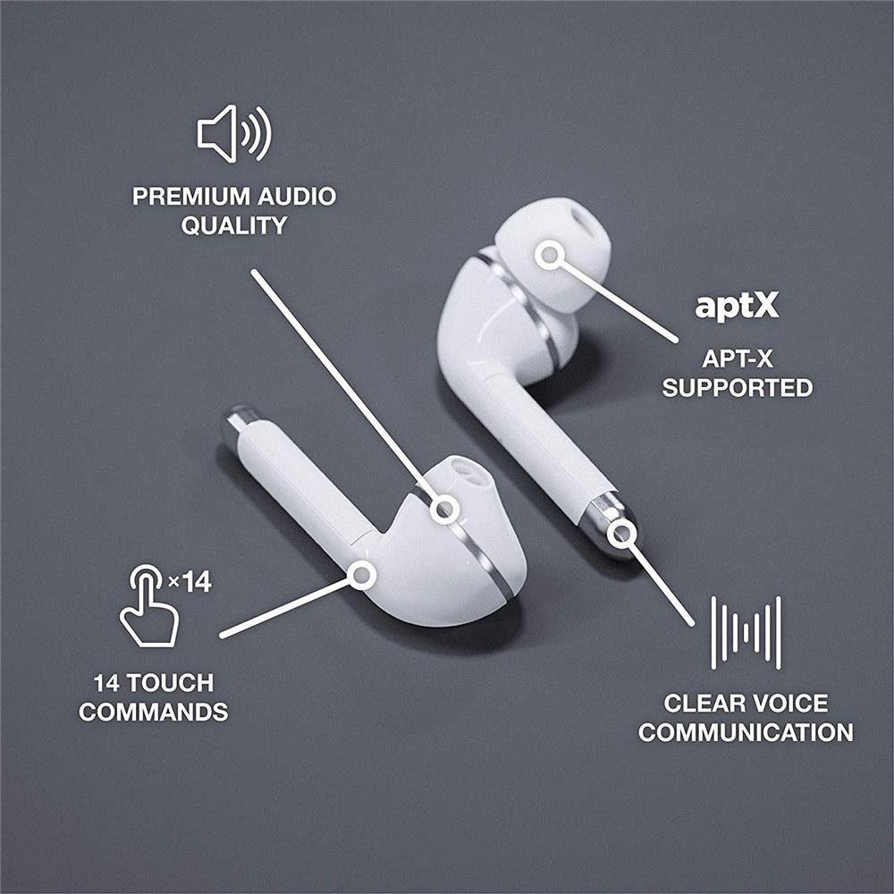 Hama Happy Plugs Air (Weiß, Bluetooth) In-Ear-Kopfhörer Ohrhörer, 1 Plus wireless