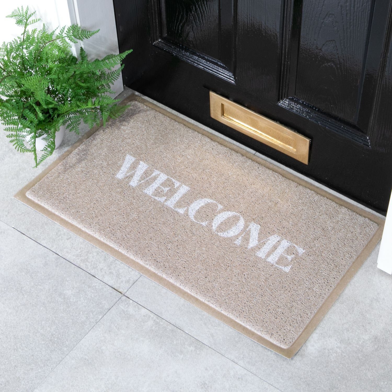 Artsy Mats Fußmatte Beige Willkommens-Fußmatte für Innen & Außen (70 x 40 cm)