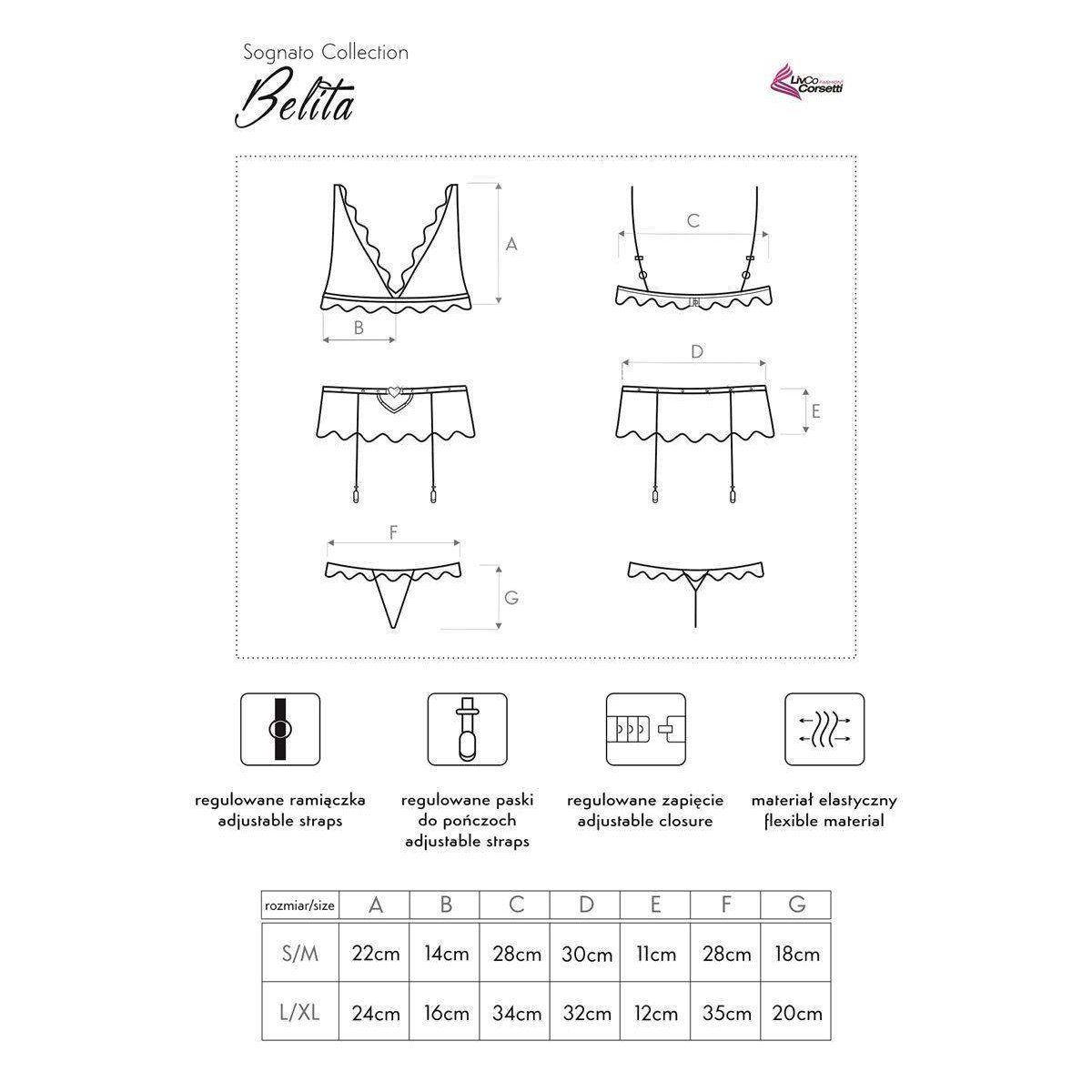 set (L/XL,S/M) Fashion Schalen-BH black Livco Corsetti Belita - Set: 3pcs LC