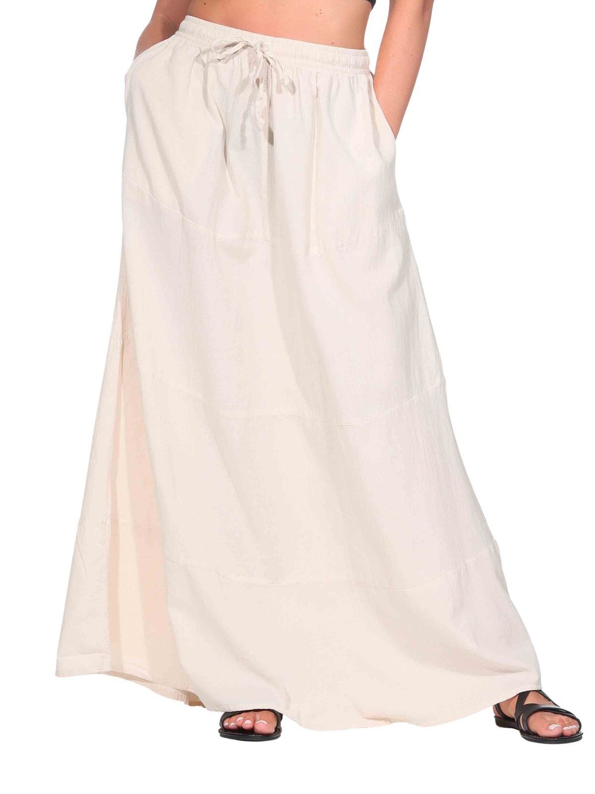 KUNST UND MAGIE Maxirock Sommerrock Damen Rock Baumwolle – Boho Maxirock el günstig online kaufen