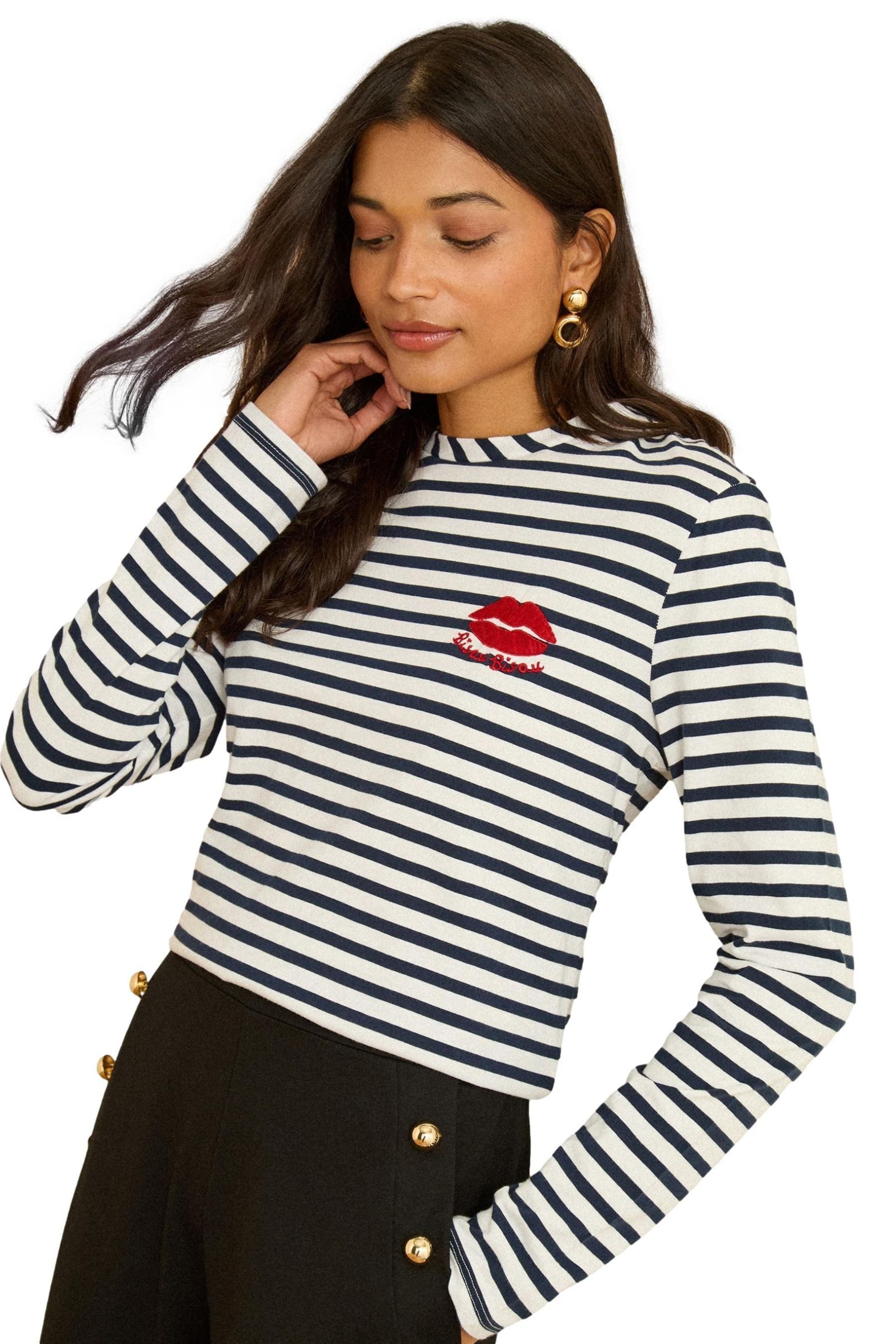 Langarmshirt Love & Roses Langärmeliges Oberteil, Regular