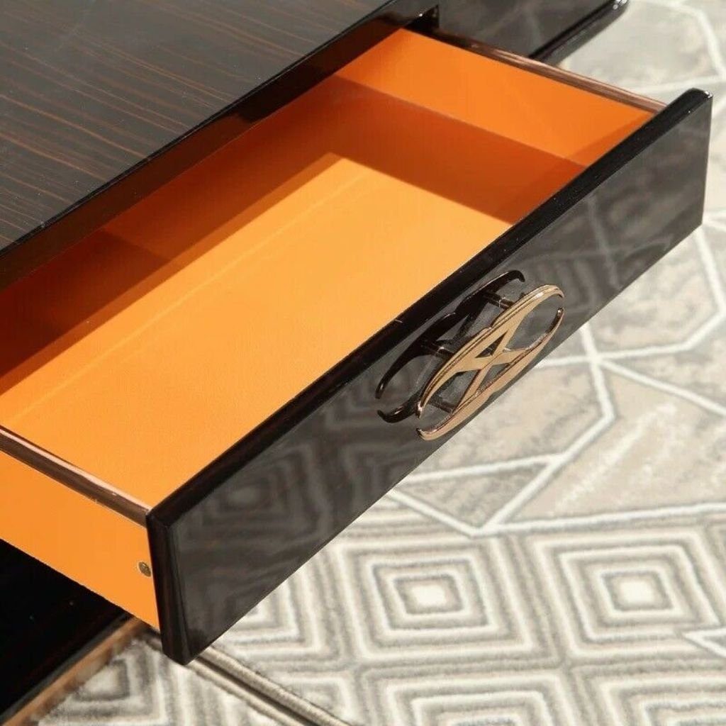Luxus Wohnzimmer-Set, JVmoebel Set Sitz Textil Leder Sofa Holz Designer Couch Garnitur 5tlg