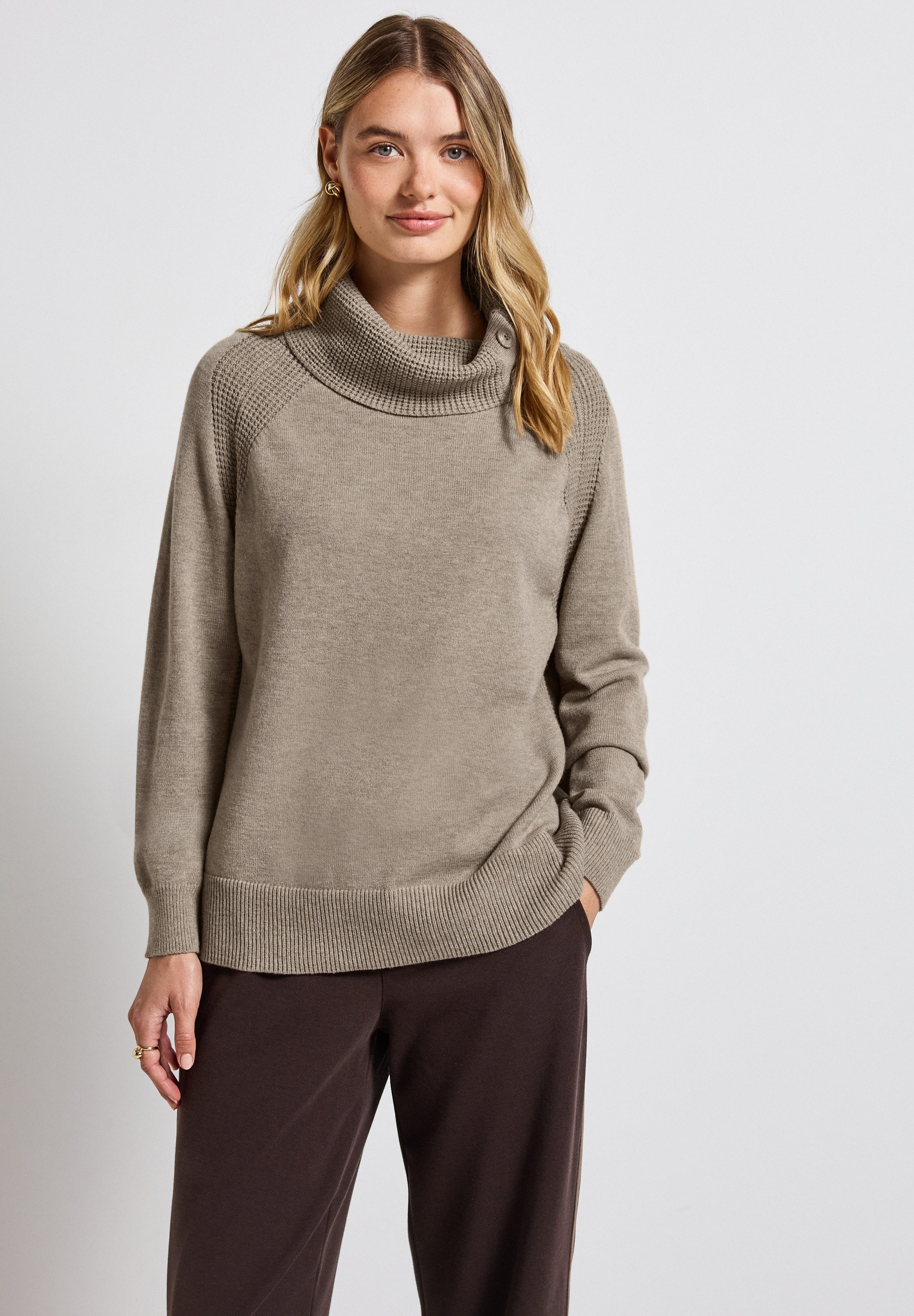 STREET ONE Rollkragenpullover mit Stehkragen