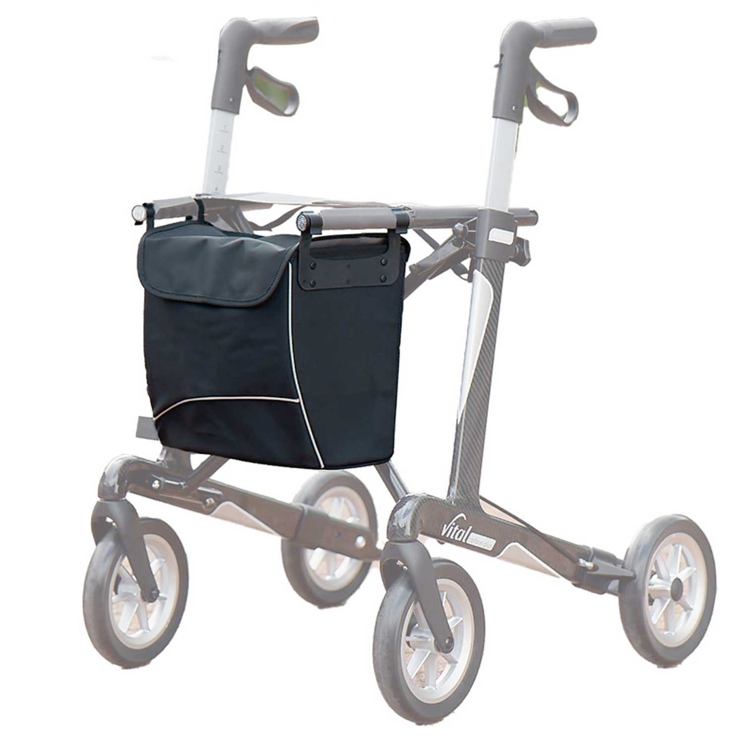 RUSSKA Rollator Tasche mit Magnetverschluss - Schwarz