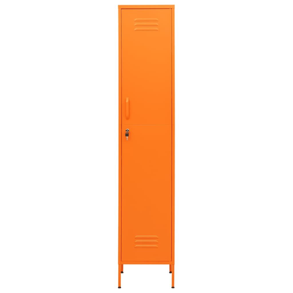vidaXL Spind NA Schließfachschrank Orange 35x46x180 cm Stahl
