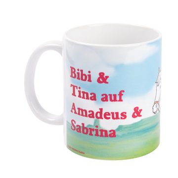 United Labels® Tasse Bibi & Tina Tasse - Bibi & Tina auf Amadeus & Sabrina 320 ml, Keramik