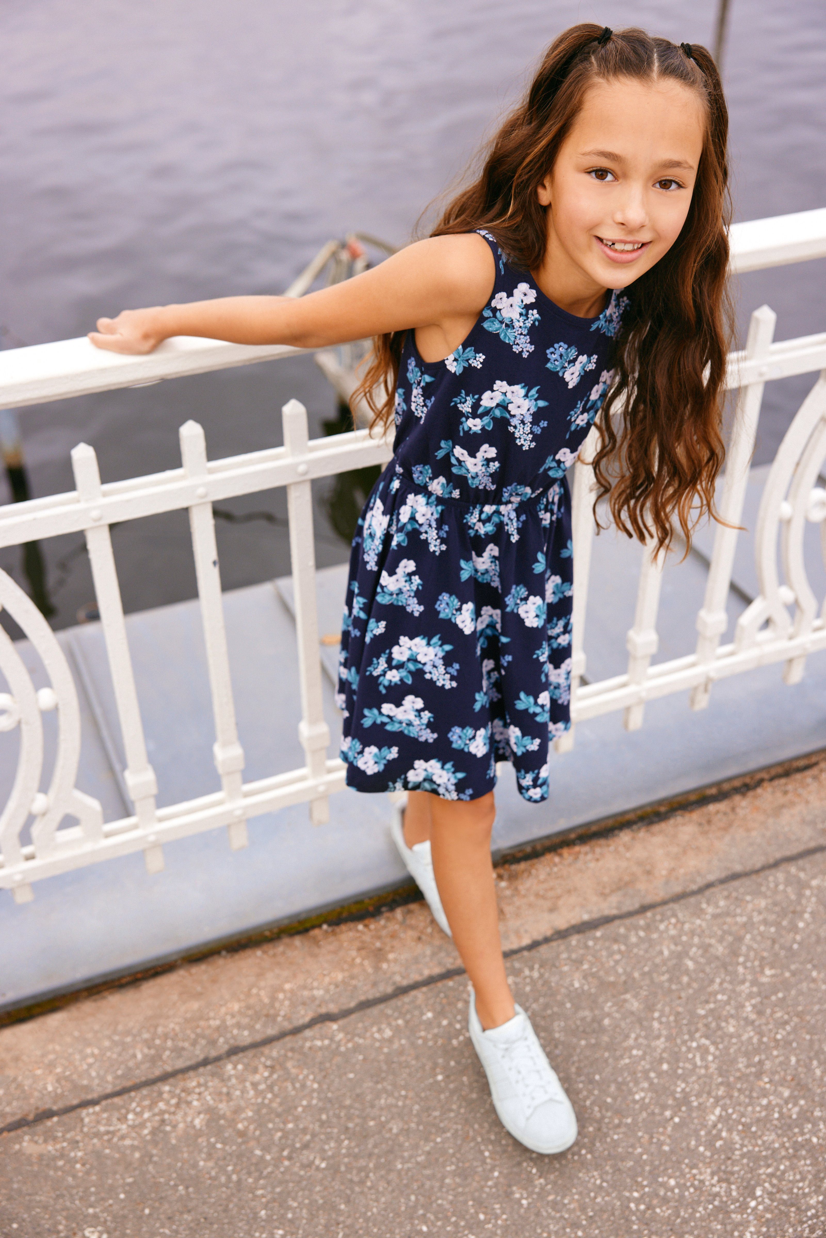 KIDSWORLD Trägerkleid Blumen bedruckt mit