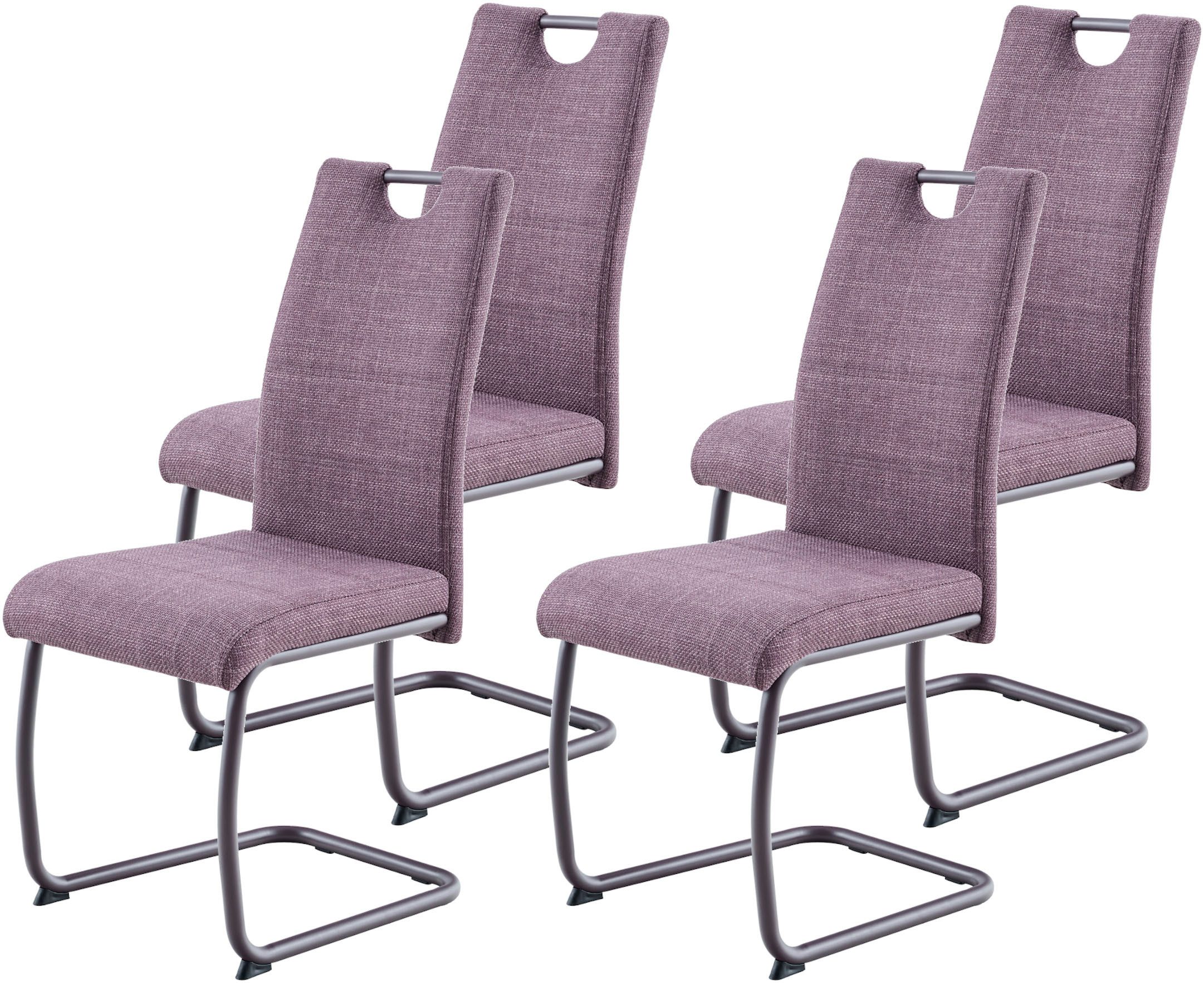 HELA Freischwinger FLORENZ (Set, 4 St), Rundrohrgestell Matching Colour, gepolstert, mit Griff