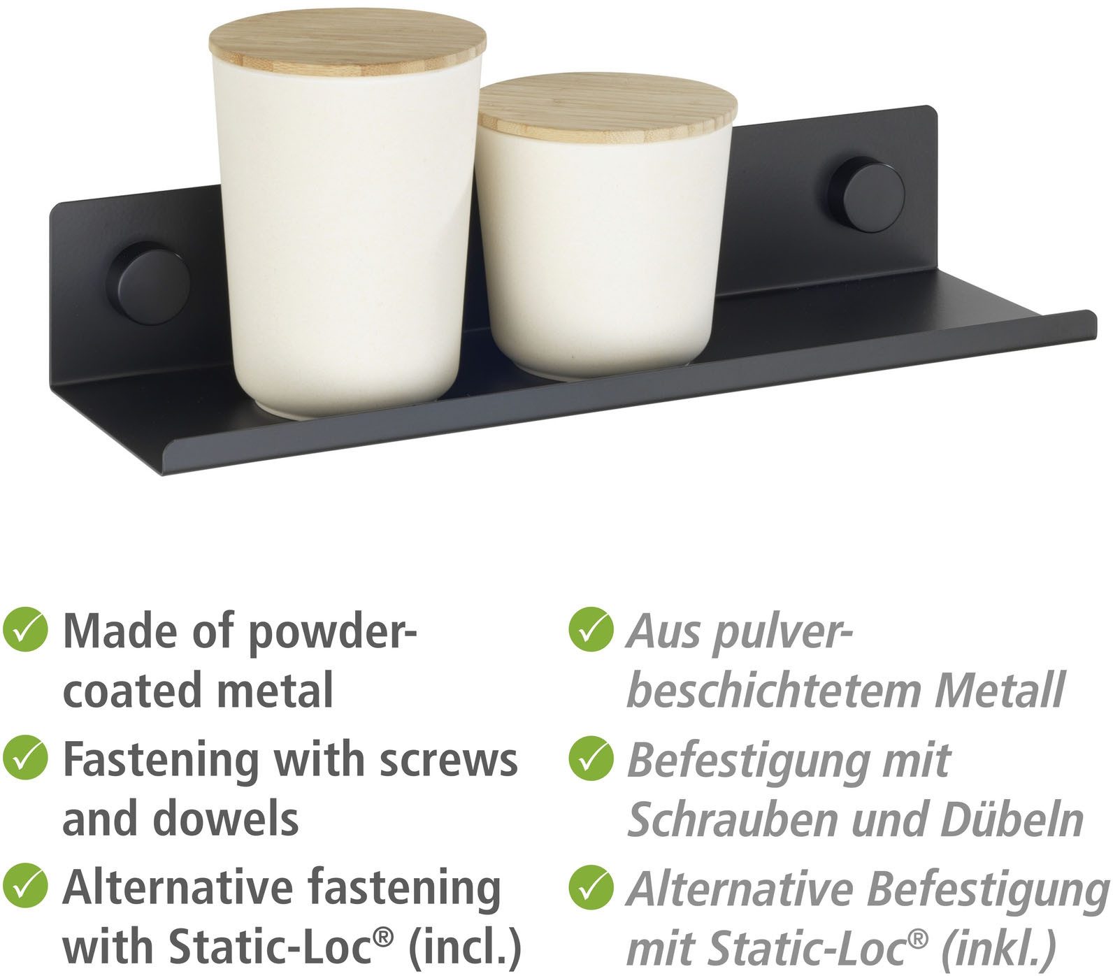 WENKO Gewürzregal Modell Jet M, Regal für die Wand, Industrial Style, pulve günstig online kaufen